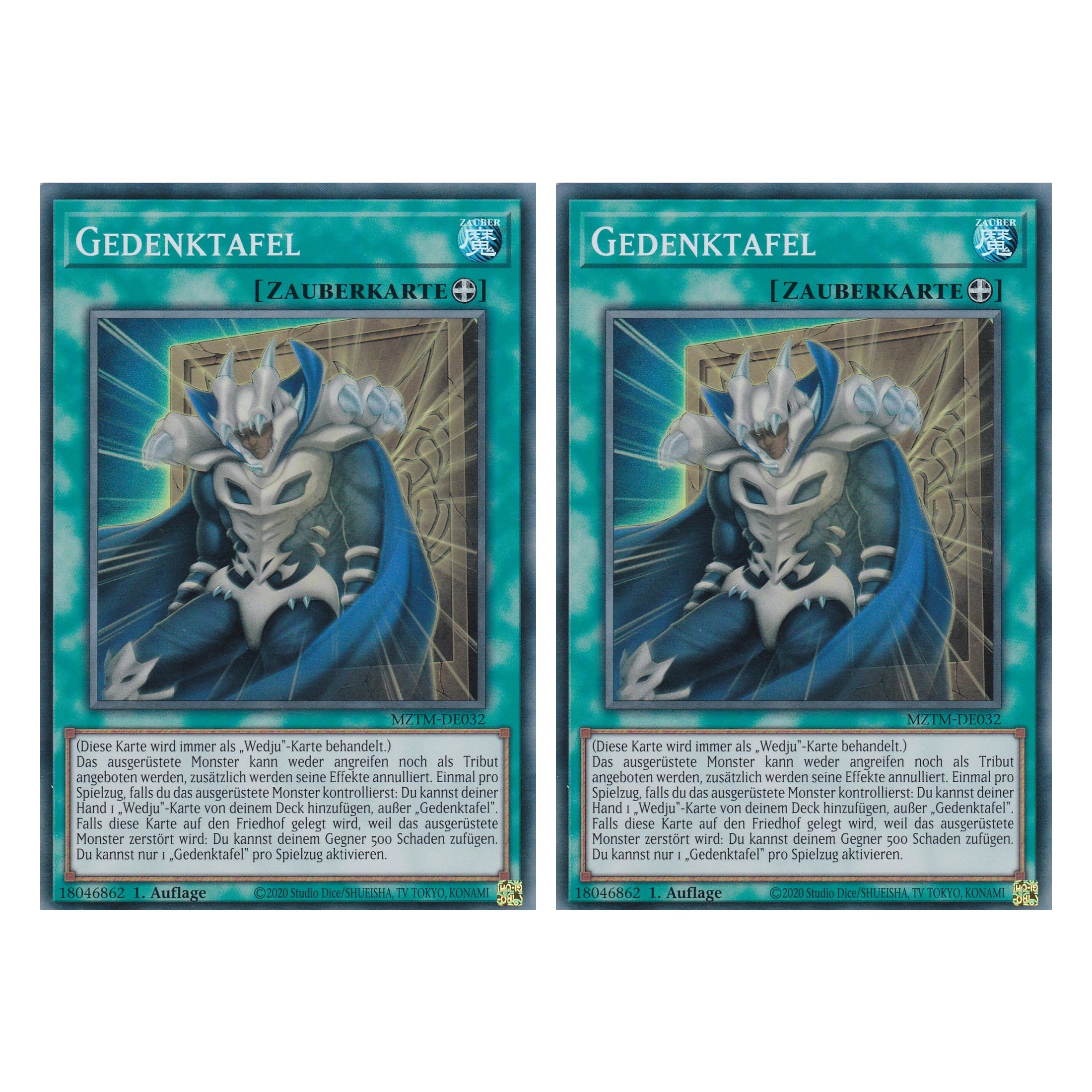 Gedenktafel - MZTM-DE032 - Super Rare - Deutsch - 1. Auflage - Maze of the Master - Duo Set (2 Stück) - Yu-Gi-Oh!