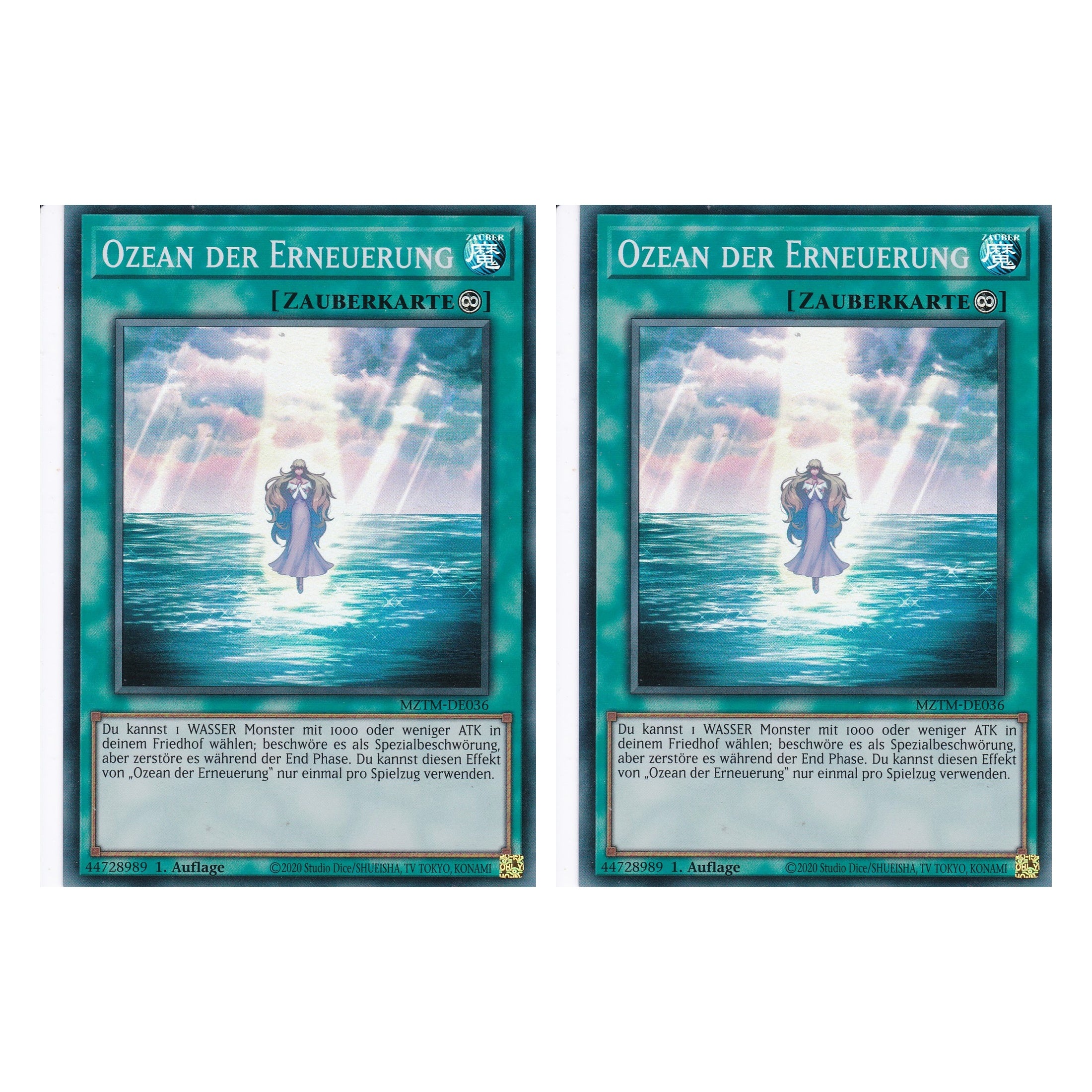 Ozean der Erneuerung - MZTM-DE036 - Super Rare - Deutsch - 1. Auflage - Maze of the Master - Duo Set (2 Stück) - Yu-Gi-Oh!