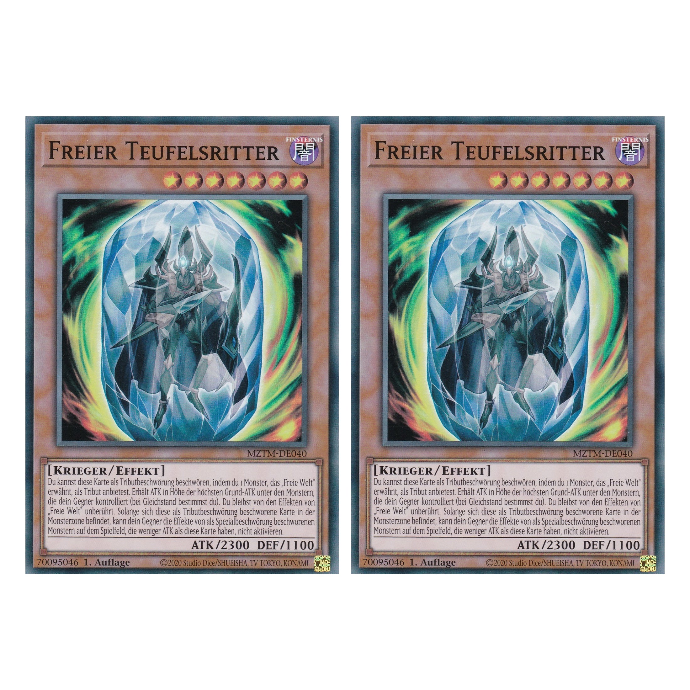Freier Teufelsritter - MZTM-DE040 - Super Rare - Deutsch - 1. Auflage - Maze of the Master - Duo Set (2 Stück) - Yu-Gi-Oh!