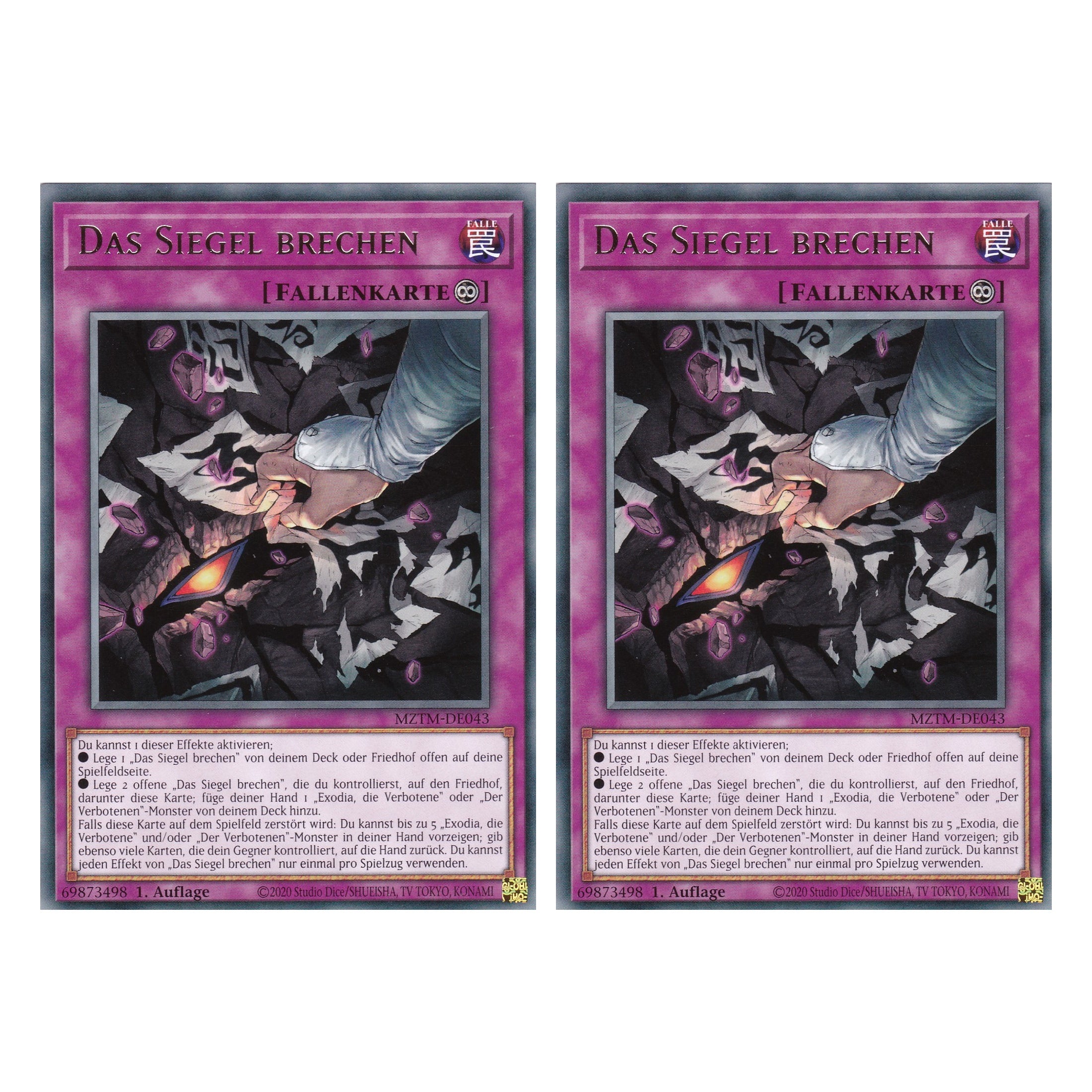 Brechen Sie das Siegel - MZTM-DE043 - Rare - Deutsch - 1. Auflage - Maze of the Master - Duo Set (2 Stück) - Yu-Gi-Oh!