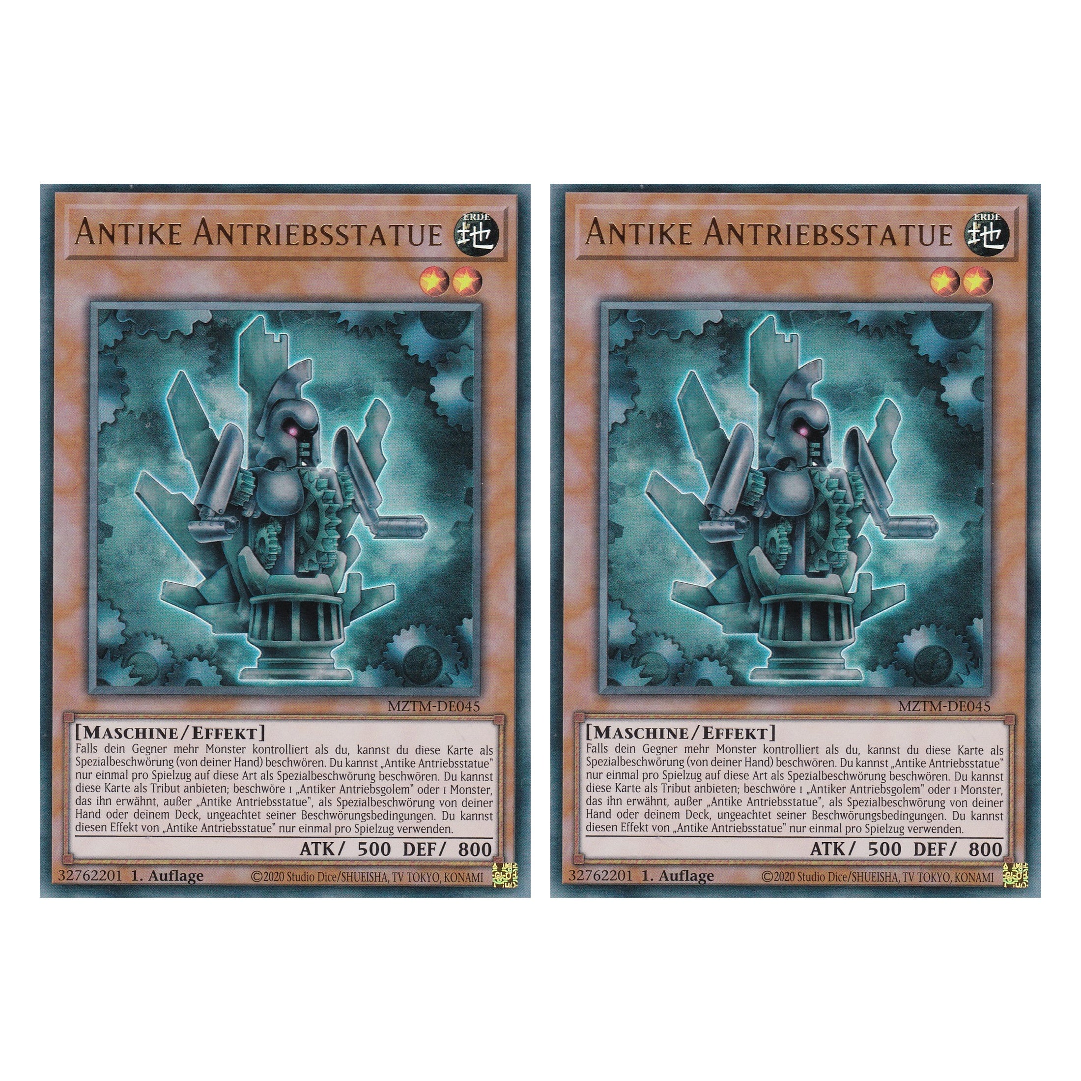 Antike Antriebsstatue - MZTM-DE045 - Ultra Rare - Deutsch - 1. Auflage - Maze of the Master - Duo Set (2 Stück) - Yu-Gi-Oh!