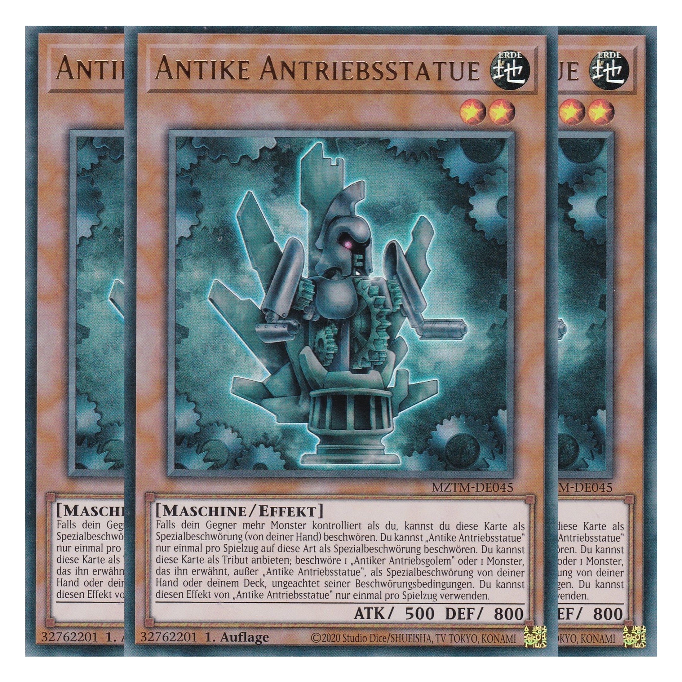 Antike Antriebsstatue - MZTM-DE045 - Ultra Rare - Deutsch - 1. Auflage - Maze of the Master - Playset (3 Kopien) - Yu-Gi-Oh!