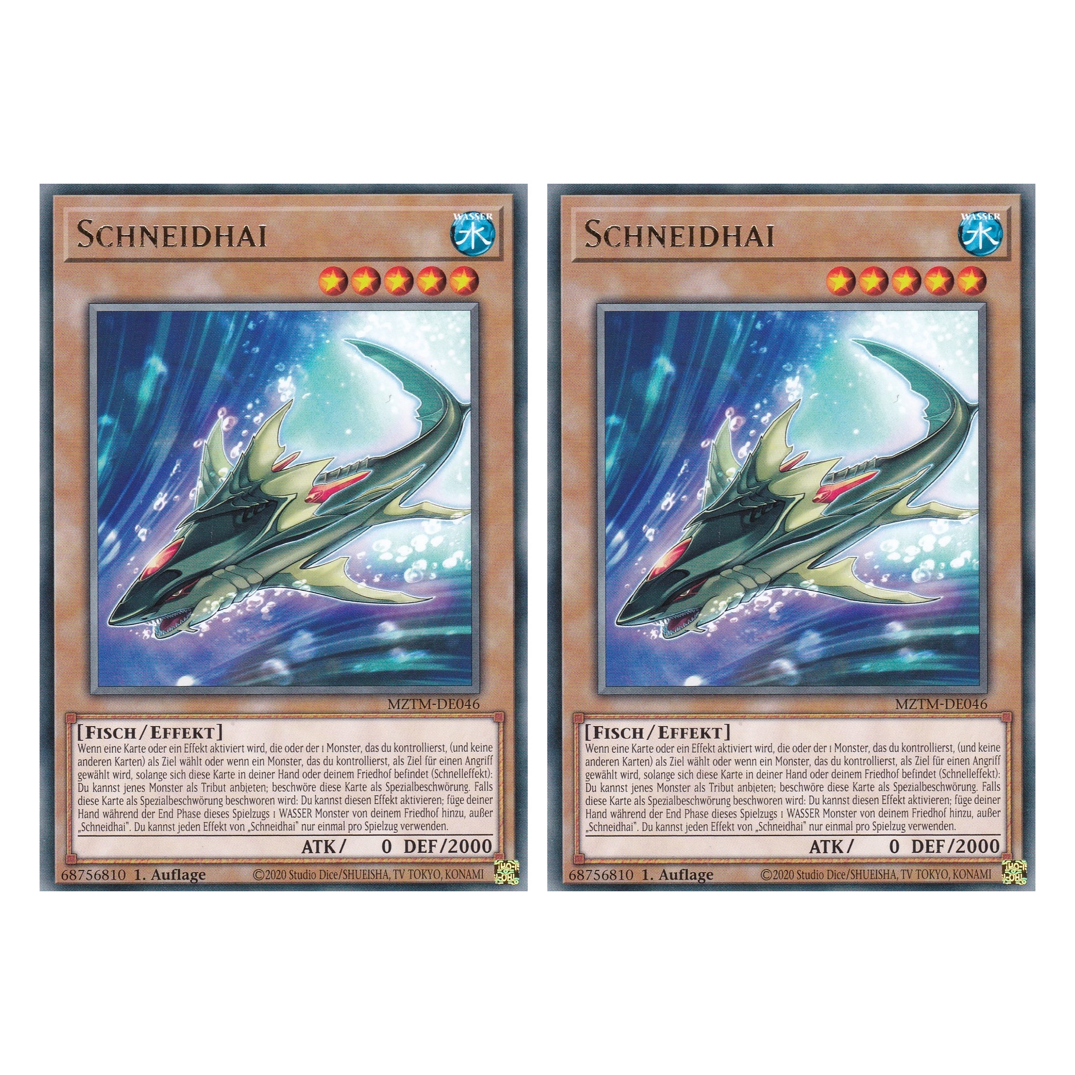 Schneidhai - MZTM-DE046 - Rare - Deutsch - 1. Auflage - Maze of the Master - Duo Set (2 Stück) - Yu-Gi-Oh!