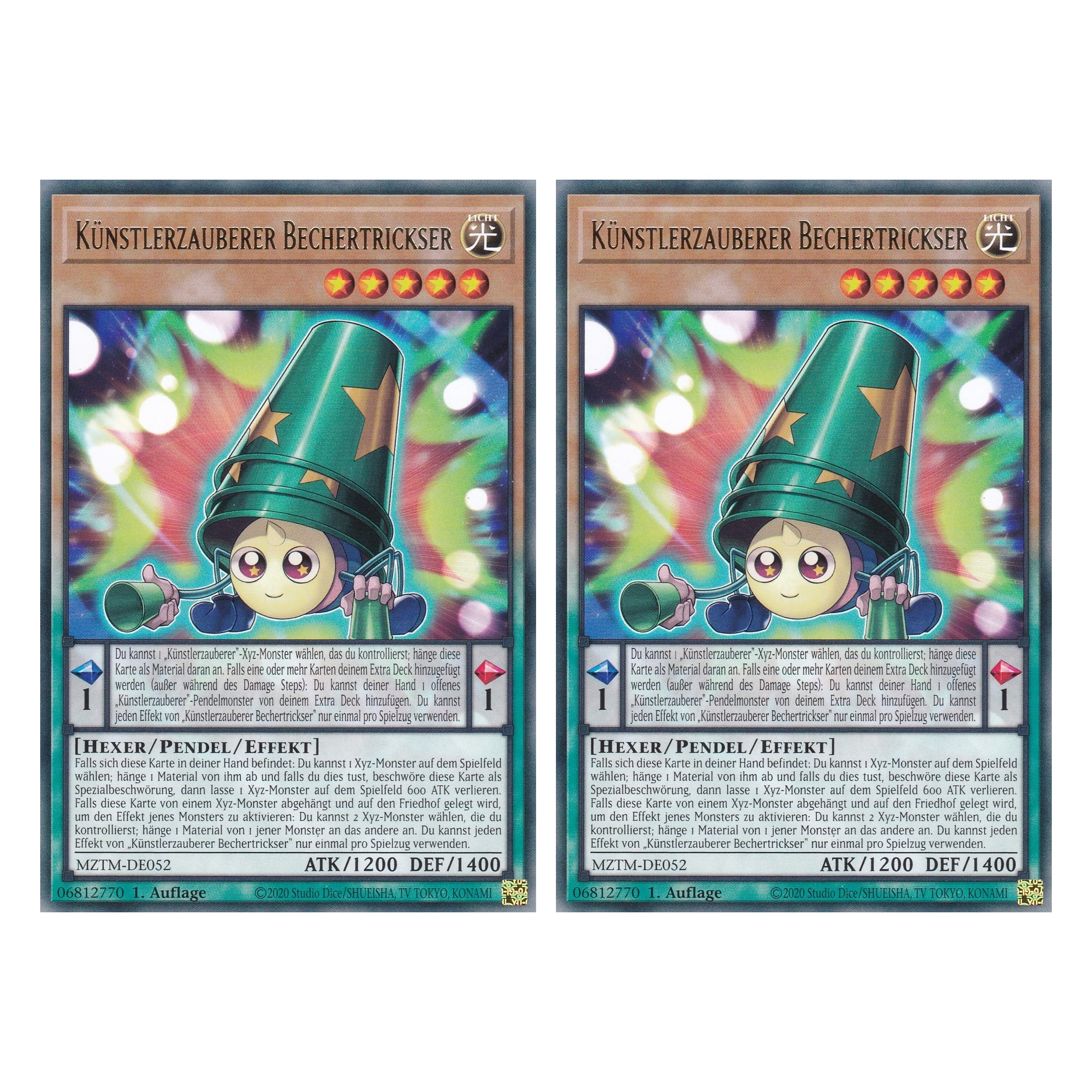 Performage Cup Tricker - MZTM-DE052 - Rare - Deutsch - 1. Auflage - Maze of the Master - Duo Set (2 Stück) - Yu-Gi-Oh!
