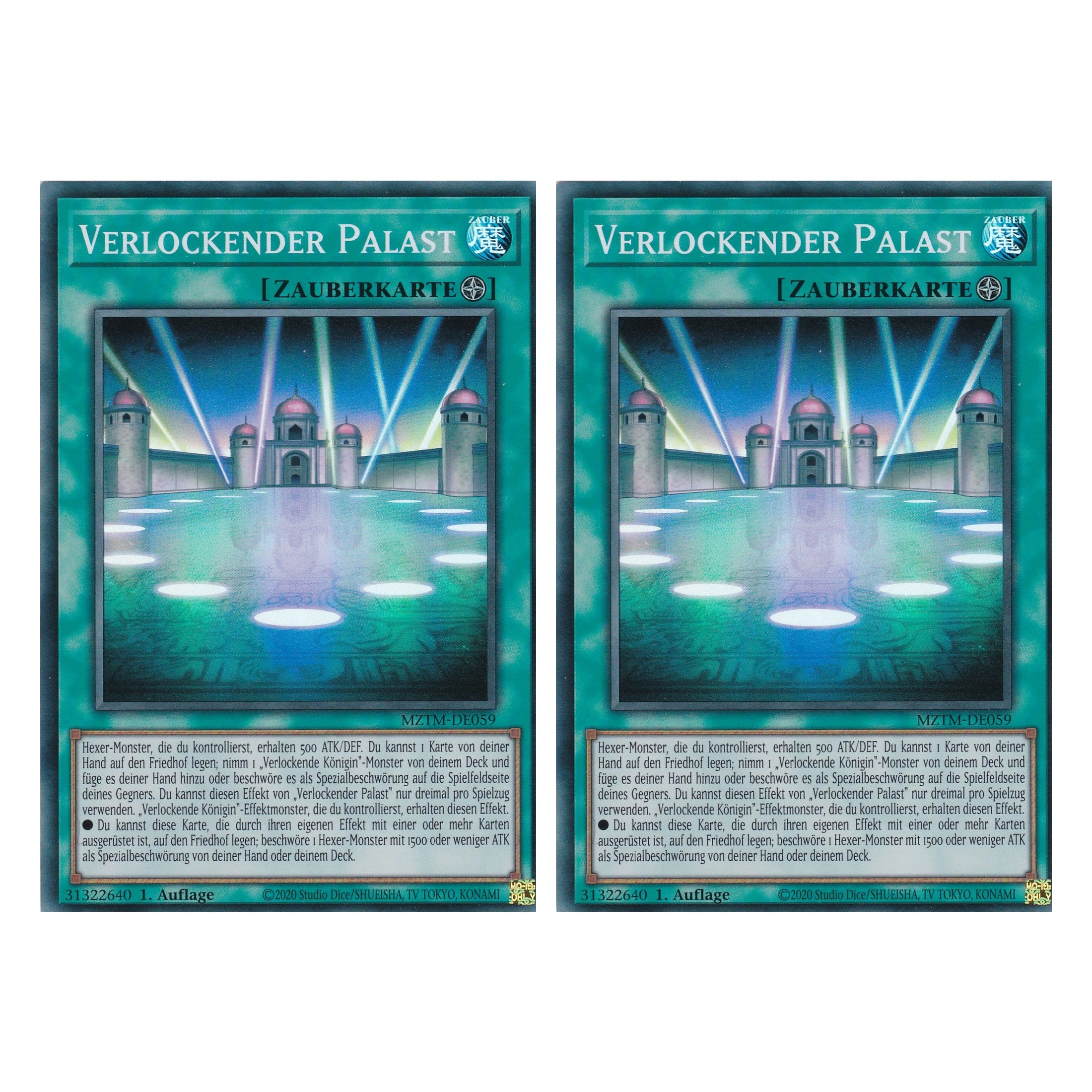 Verlockender Palast - MZTM-DE059 - Super Rare - Deutsch - 1. Auflage - Maze of the Master - Duo Set (2 Stück) - Yu-Gi-Oh!