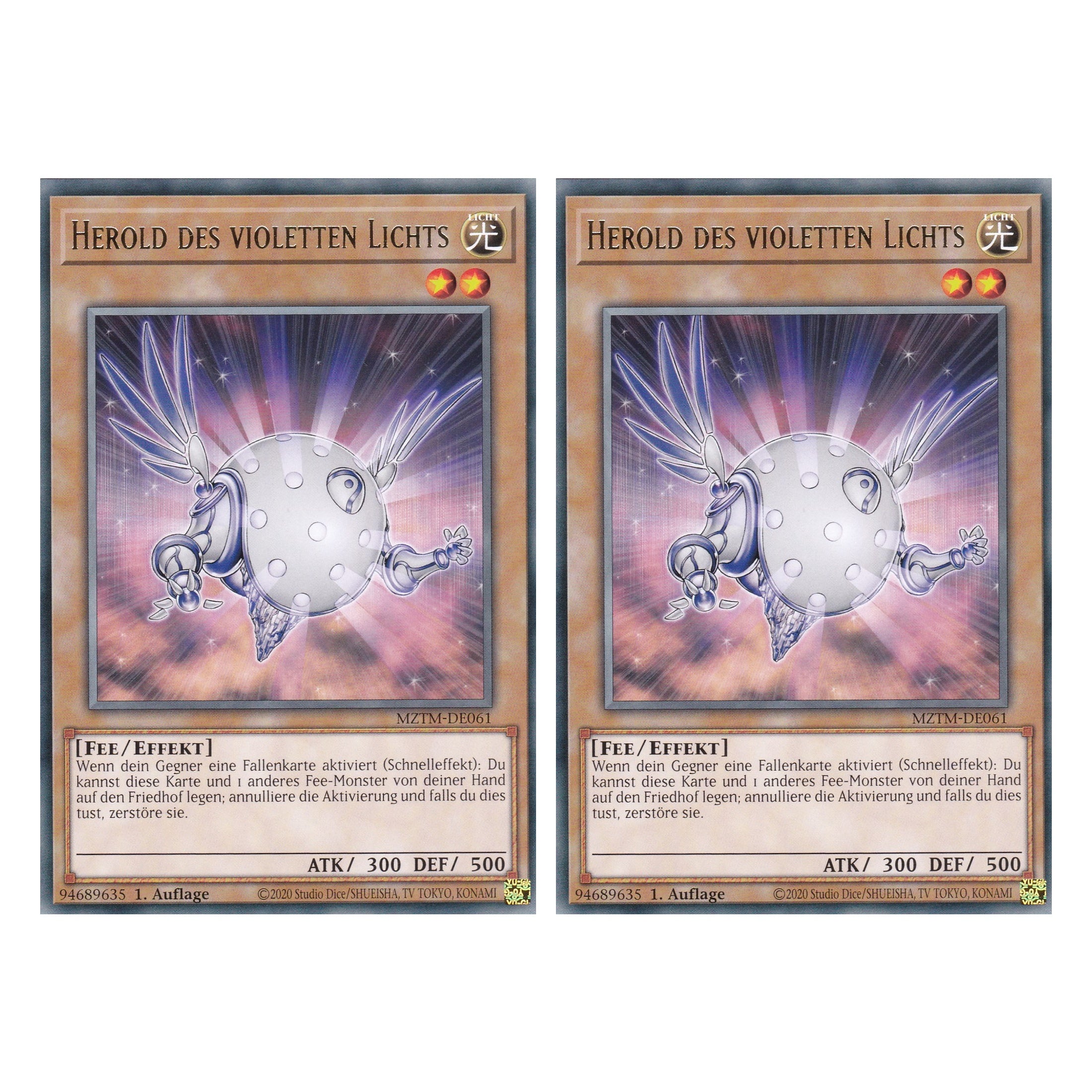 Herold des violetten Lichts - MZTM-DE061 - Rare - Deutsch - 1. Auflage - Maze of the Master - Duo Set (2 Stück) - Yu-Gi-Oh!