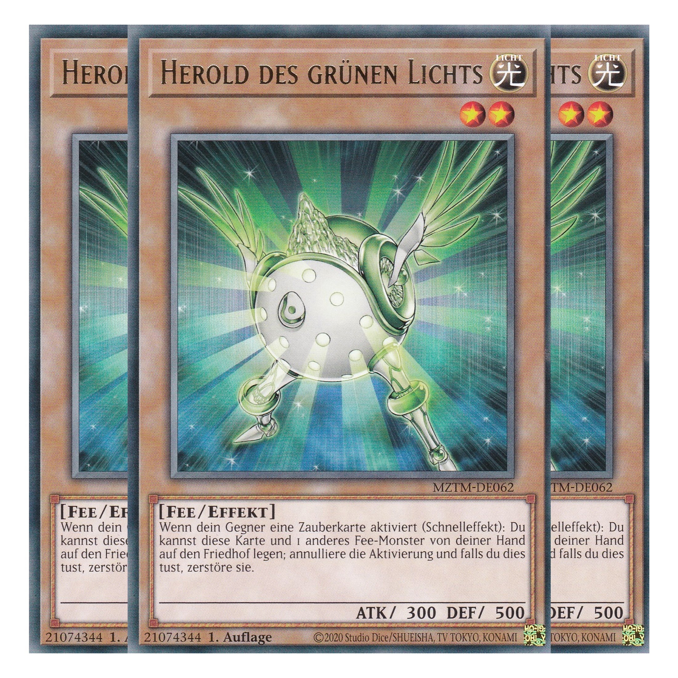 Herold des grünen Lichts - MZTM-DE062 - Rare - Deutsch - 1. Auflage - Maze of the Master - Playset (3 Kopien) - Yu-Gi-Oh!