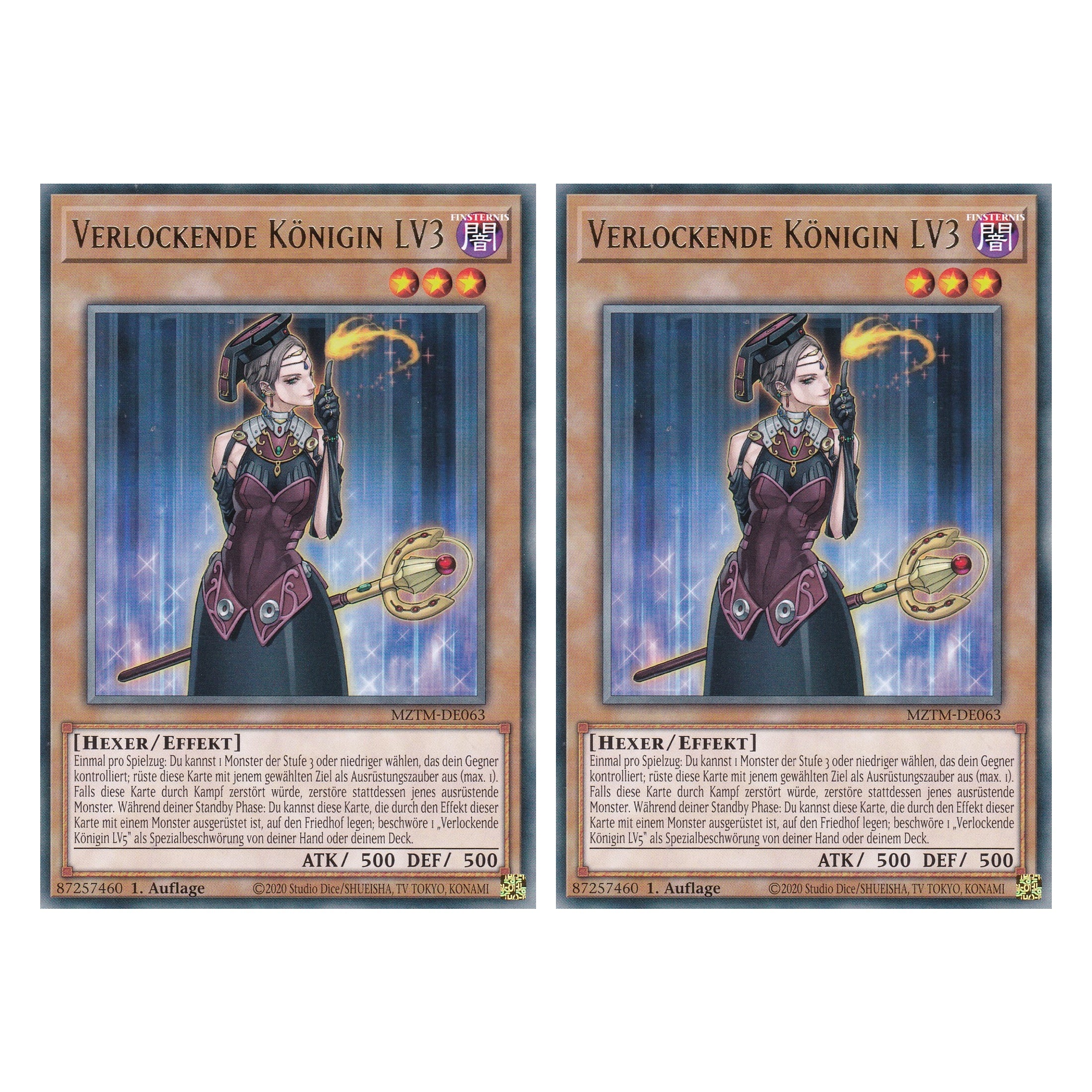 Verlockende Königin LV3 - MZTM-DE063 - Rare - Deutsch - 1. Auflage - Maze of the Master - Duo Set (2 Stück) - Yu-Gi-Oh!