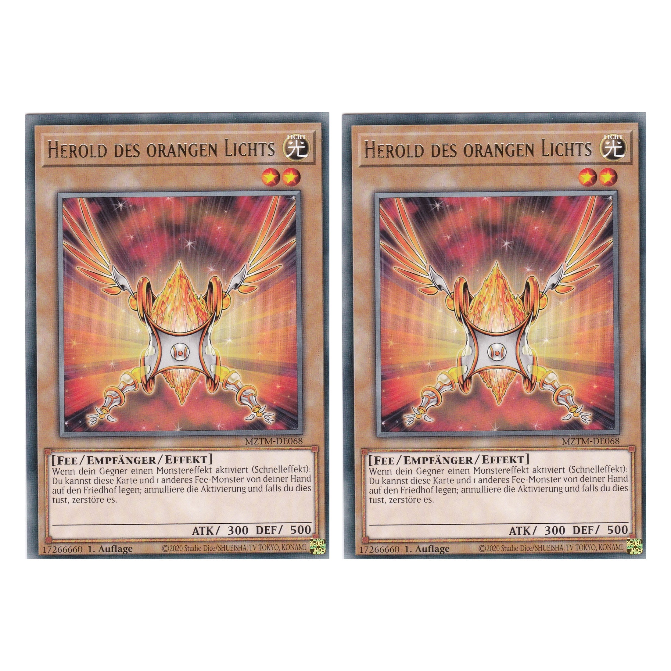 Herold des orangen Lichts - MZTM-DE068 - Rare - Deutsch - 1. Auflage - Maze of the Master - Duo Set (2 Stück) - Yu-Gi-Oh!