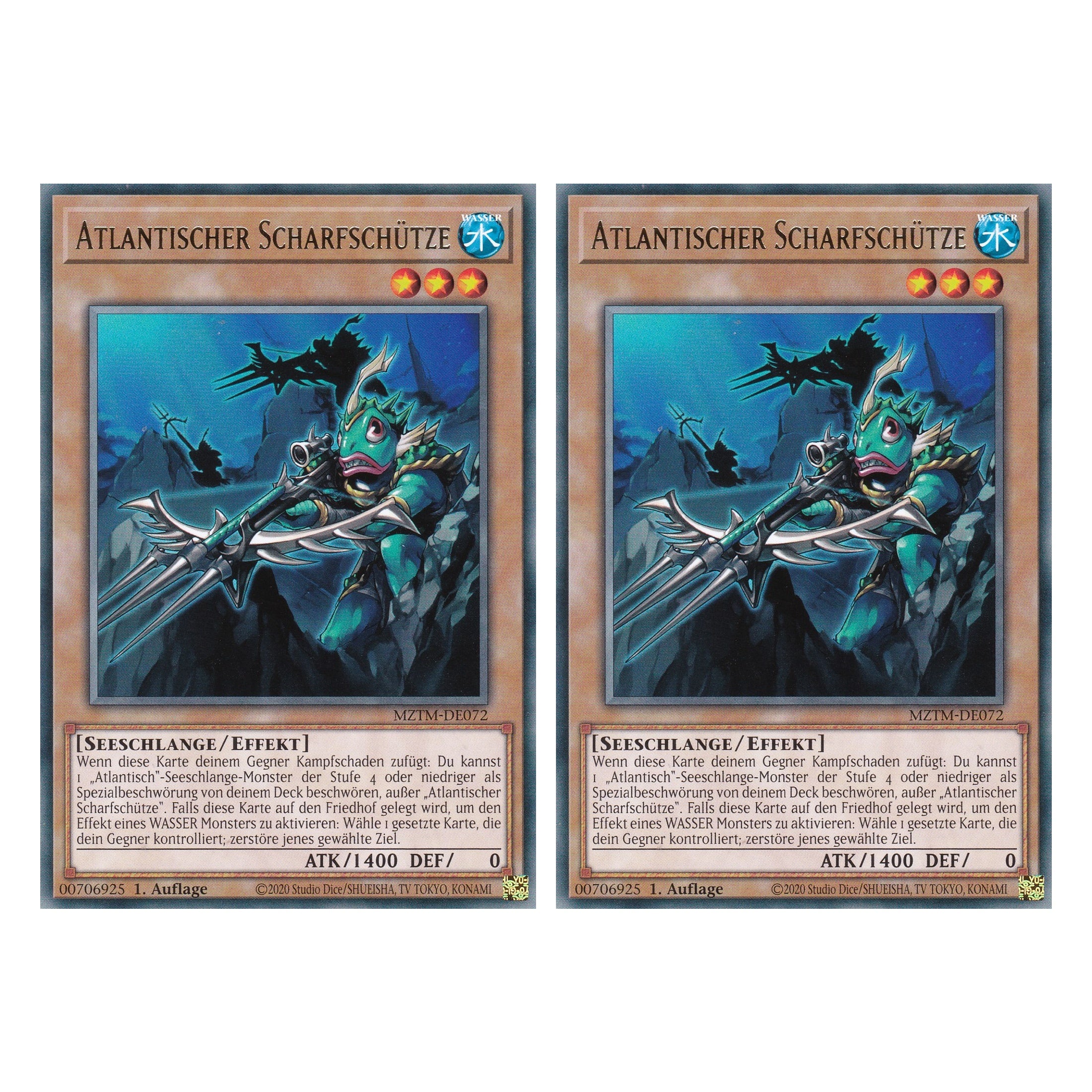 Atlantischer Scharfschütze - MZTM-DE072 - Rare - Deutsch - 1. Auflage - Maze of the Master - Duo Set (2 Stück) - Yu-Gi-Oh!