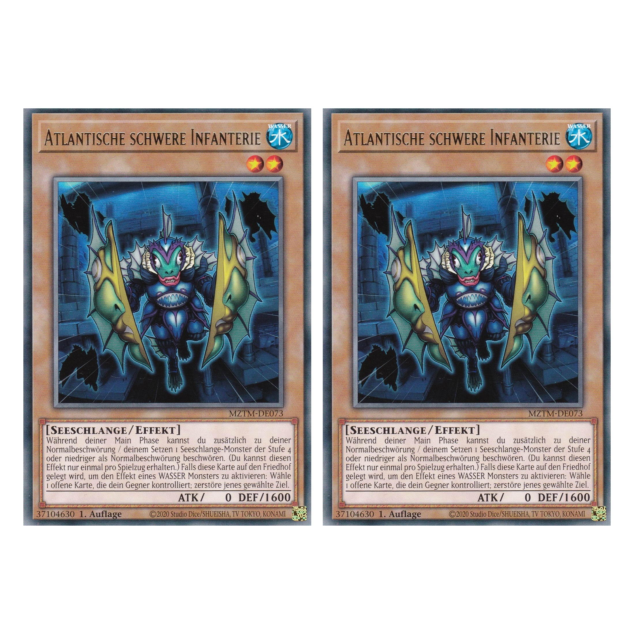 Atlantische schwere Infanterie - MZTM-DE073 - Rare - Deutsch - 1. Auflage - Maze of the Master - Duo Set (2 Stück) - Yu-Gi-Oh!