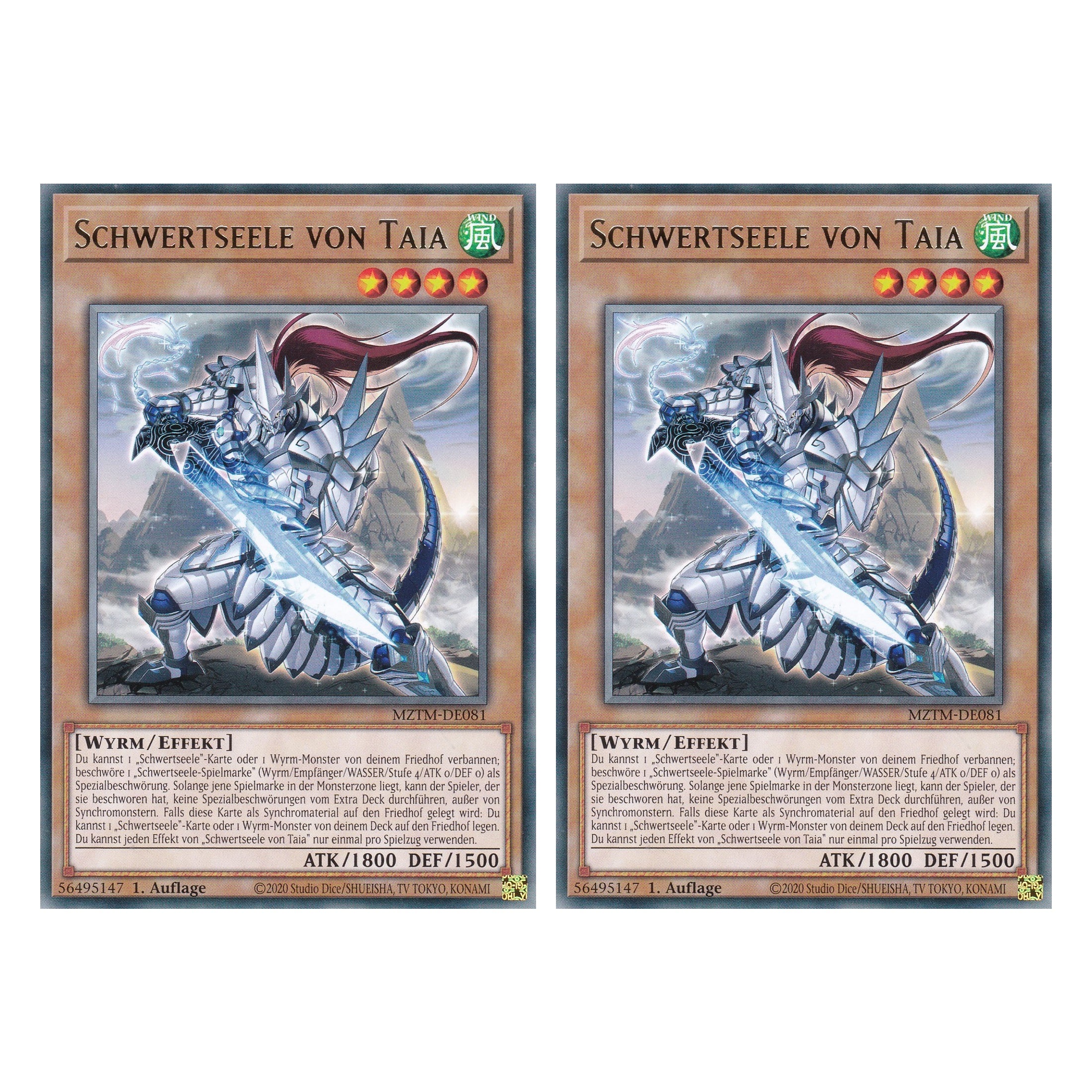 Schwertseele von Taia - MZTM-DE081 - Rare - Deutsch - 1. Auflage - Maze of the Master - Duo Set (2 Stück) - Yu-Gi-Oh!