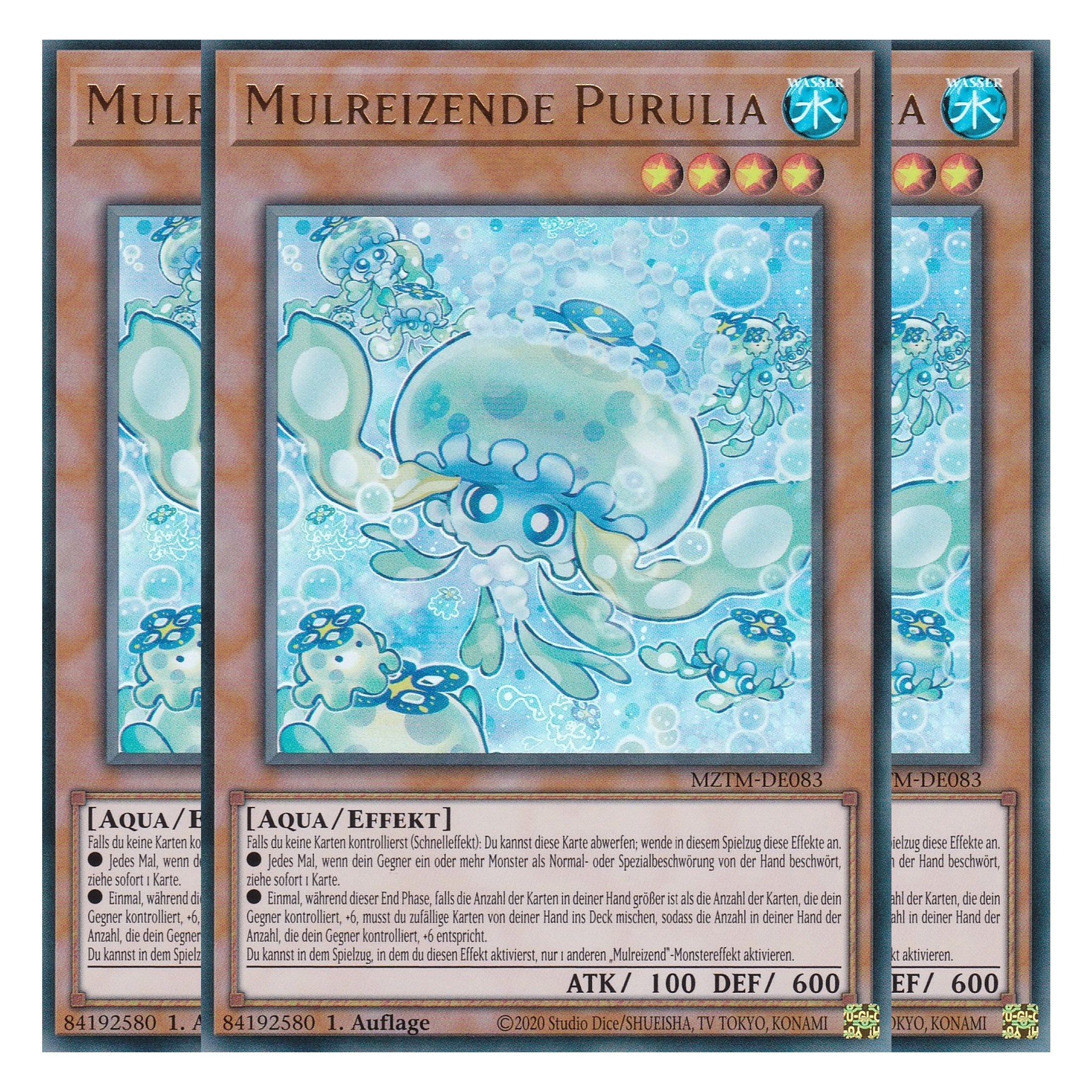 Mulreizende Purulia - MZTM-DE083 - Ultra Rare - Deutsch - 1. Auflage - Maze of the Master - Playset (3 Kopien) - Yu-Gi-Oh!