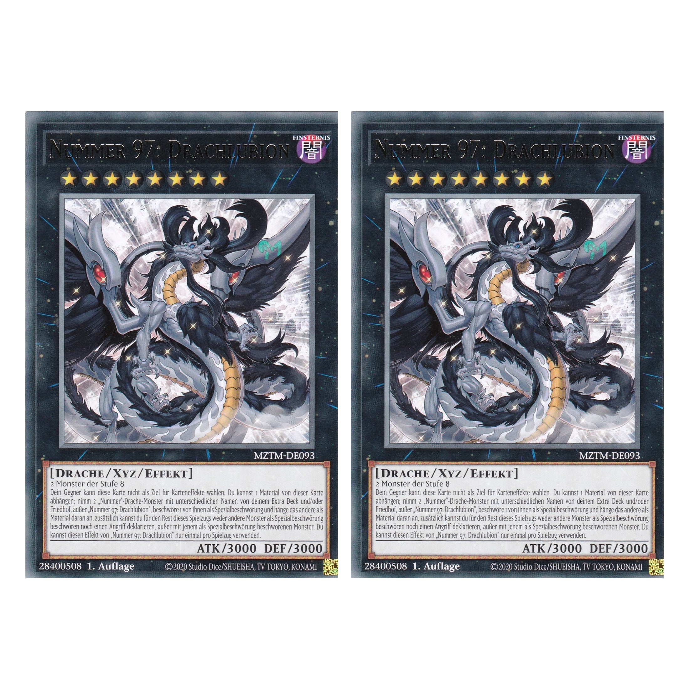 Nummer 97: Drachlubion - MZTM-DE093 - Rare - Deutsch - 1. Auflage - Maze of the Master - Duo Set (2 Stück) - Yu-Gi-Oh!