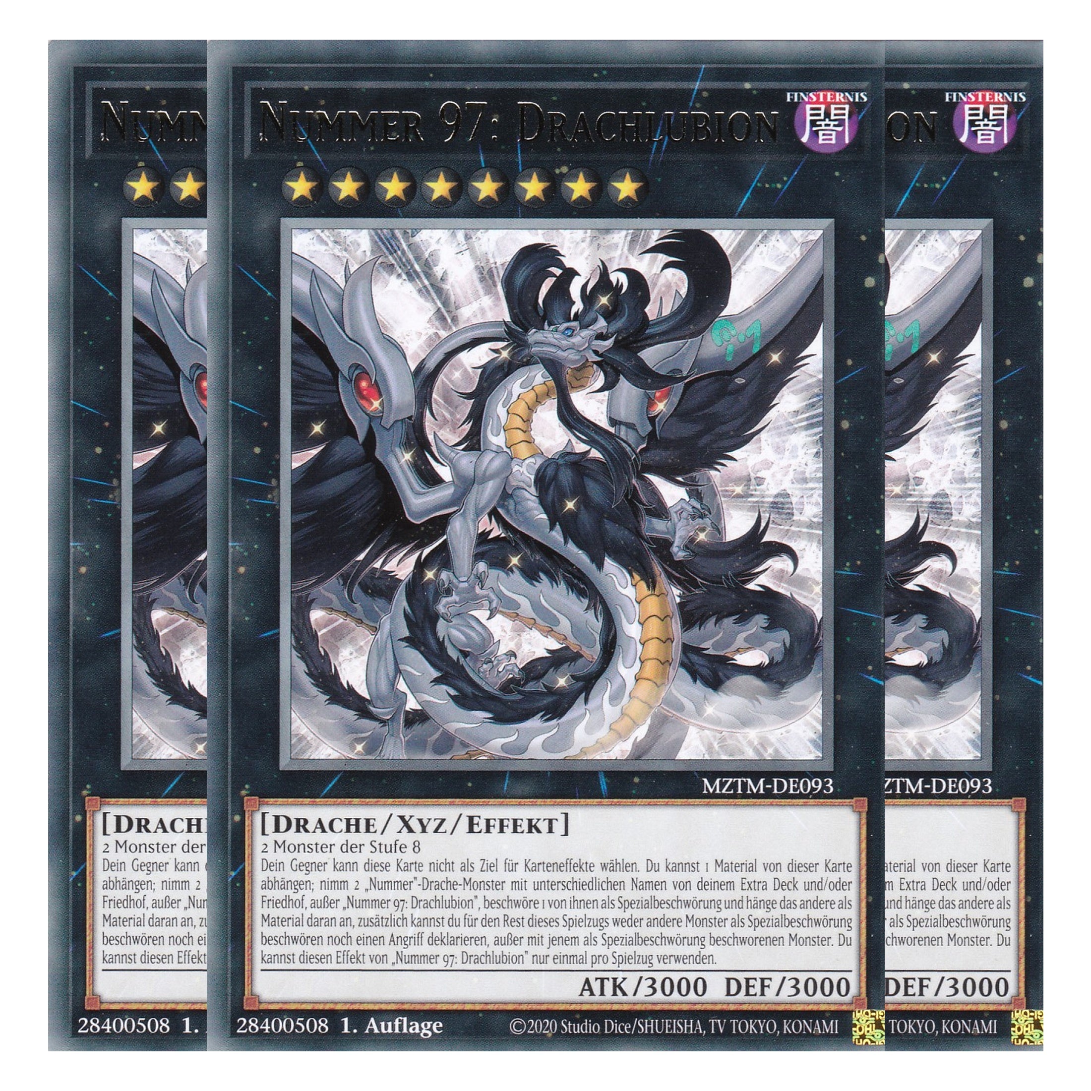 Nummer 97: Drachlubion - MZTM-DE093 - Rare - Deutsch - 1. Auflage - Maze of the Master - Playset (3 Kopien) - Yu-Gi-Oh!