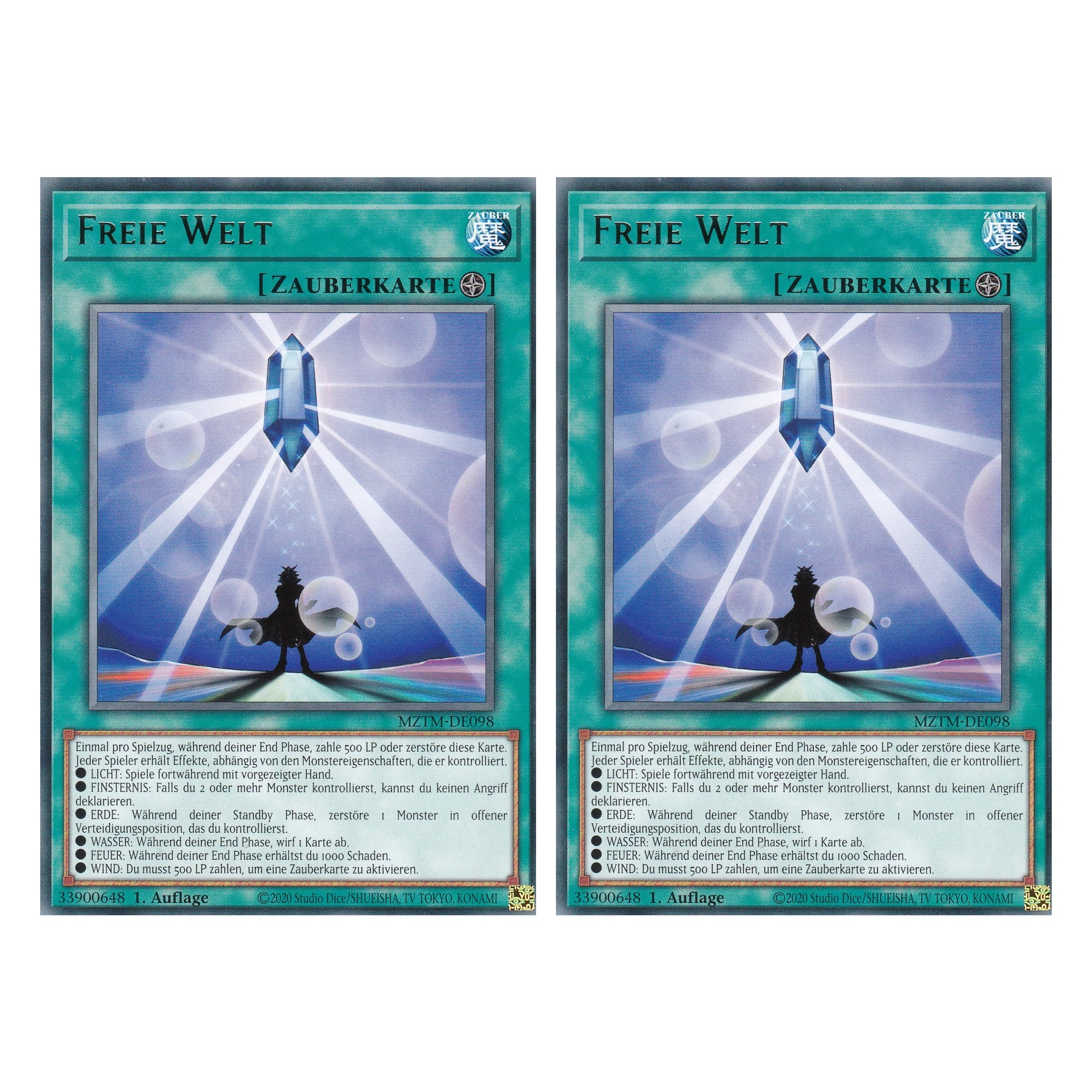 Freie Welt - MZTM-DE098 - Rare - Deutsch - 1. Auflage - Maze of the Master - Duo Set (2 Stück) - Yu-Gi-Oh!