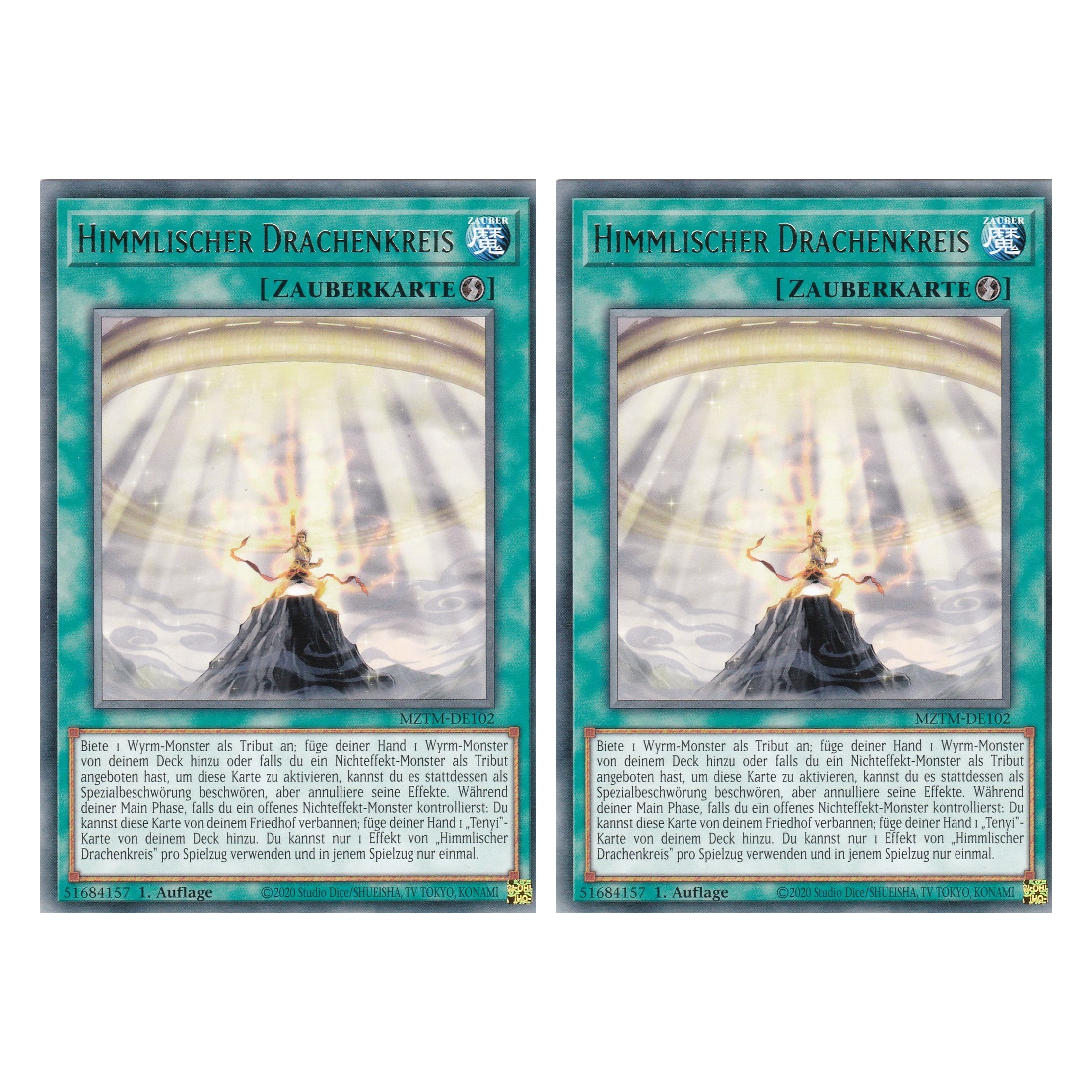 Himmlischer Drachenkreis - MZTM-DE102 - Rare - Deutsch - 1. Auflage - Maze of the Master - Duo Set (2 Stück) - Yu-Gi-Oh!