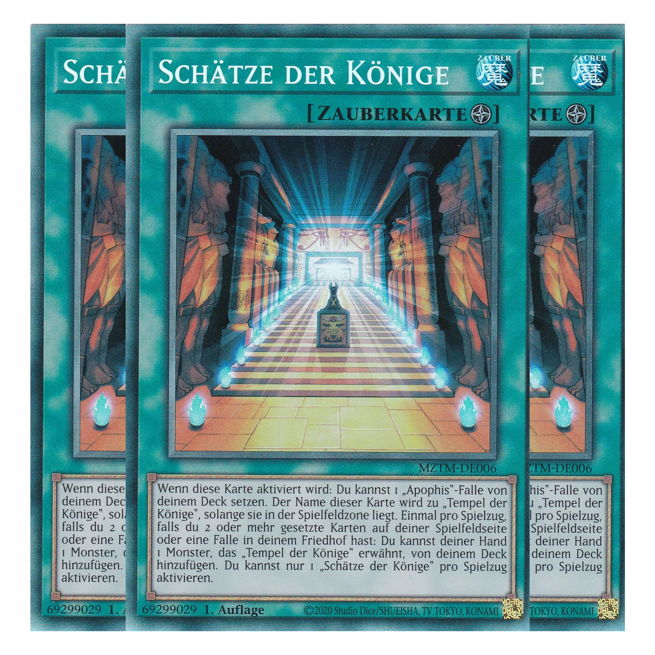 Schätze der Könige - MZTM-DE006 - Collector’s Rare - Deutsch - 1. Auflage - Maze of the Master - Playset (3 Kopien) - Yu-Gi-Oh!