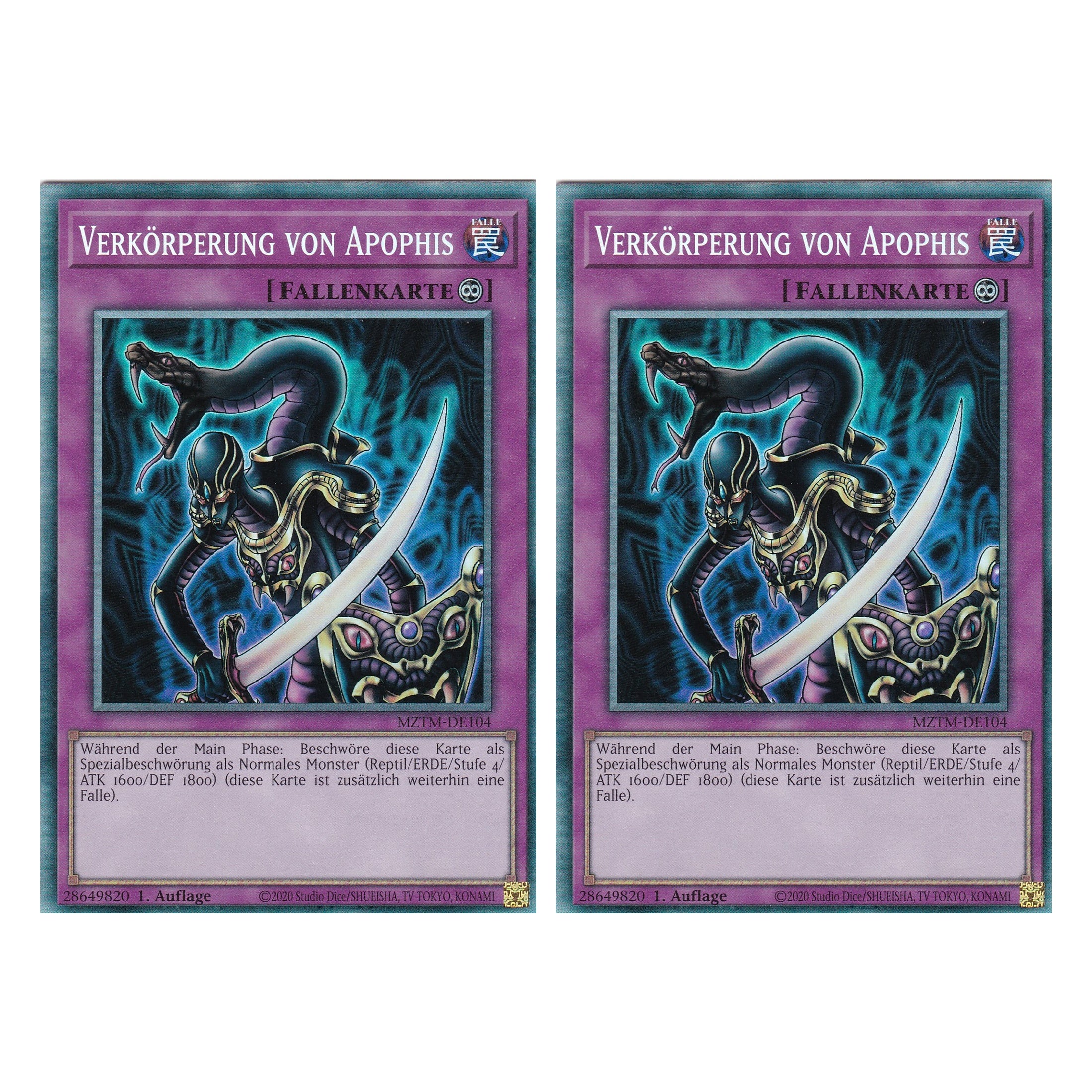 Verkörperung von Apophis - MZTM-DE104 - Collector’s Rare - Deutsch - 1. Auflage - Maze of the Master - Duo Set (2 Stück) - Yu-Gi-Oh!