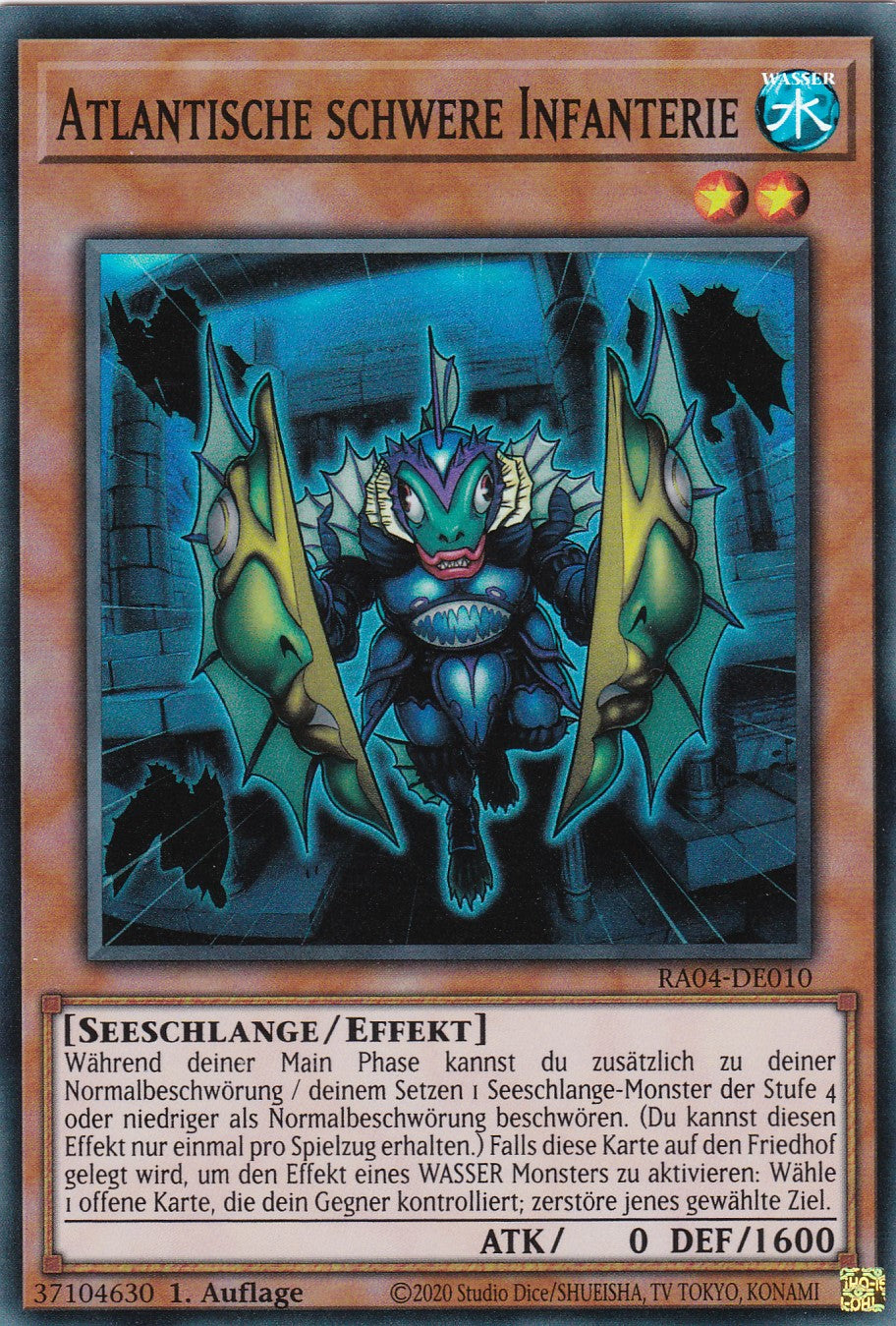 Atlantische schwere Infanterie - RA04-DE010 - Super Rare - Deutsch - 1. Auflage - Quarter Century Stampede