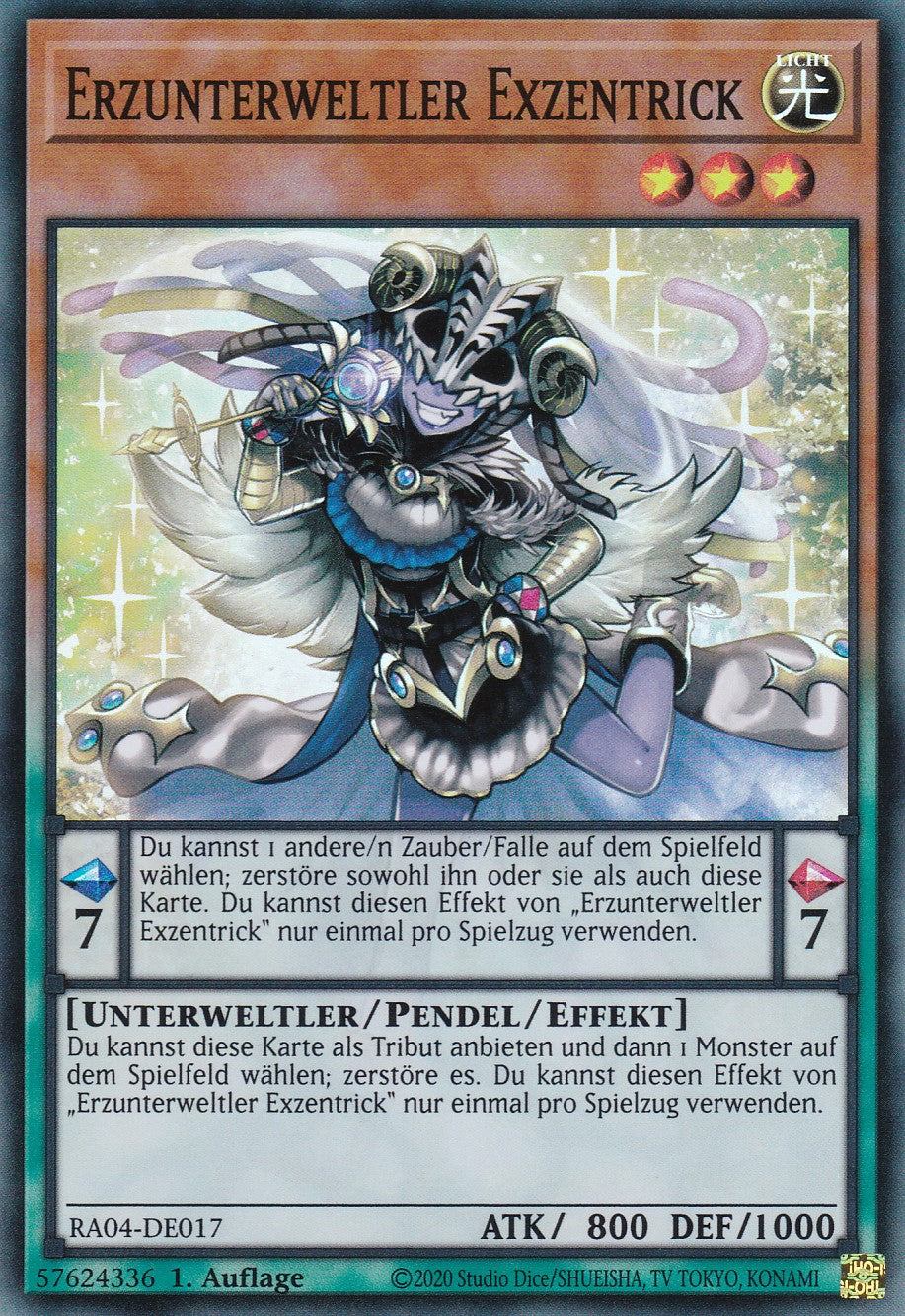 Erzunterweltler Exzentrick - RA04-DE017 - Super Rare - Deutsch - 1. Auflage - Quarter Century Stampede