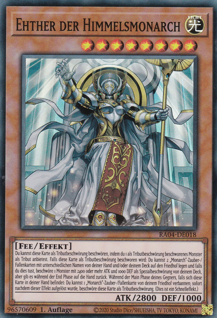 Ehther der Himmelsmonarch - RA04-DE018 - Super Rare - Deutsch - 1. Auflage - Quarter Century Stampede