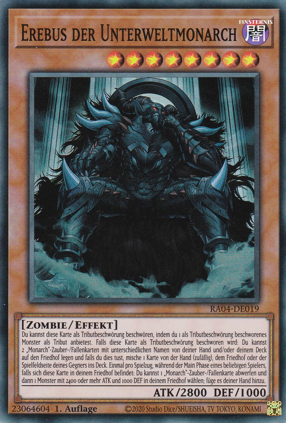 Erebus der Unterweltmonarch - RA04-DE019 - Super Rare - Deutsch - 1. Auflage - Quarter Century Stampede