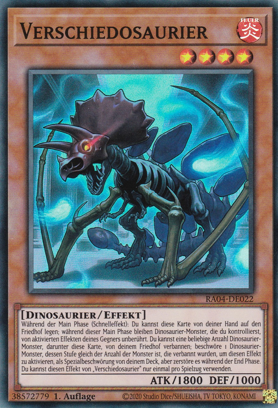 Verschiedosaurier - RA04-DE022 - Super Rare - Deutsch - 1. Auflage - Quarter Century Stampede