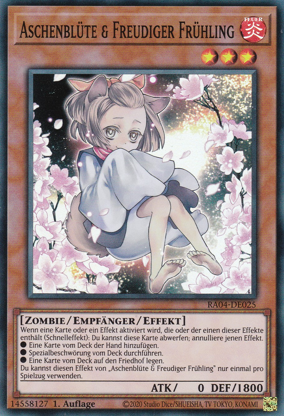 Aschenblüte & Freudiger Frühling - RA04-DE025 - Super Rare - Deutsch - 1. Auflage - Quarter Century Stampede