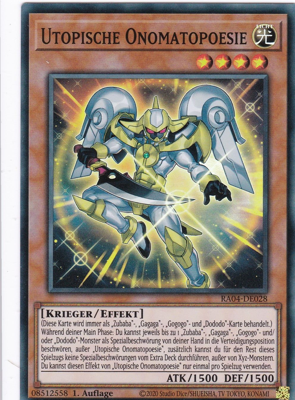 Utopische Onomatopoesie - RA04-DE028 - Super Rare - Deutsch - 1. Auflage - Quarter Century Stampede