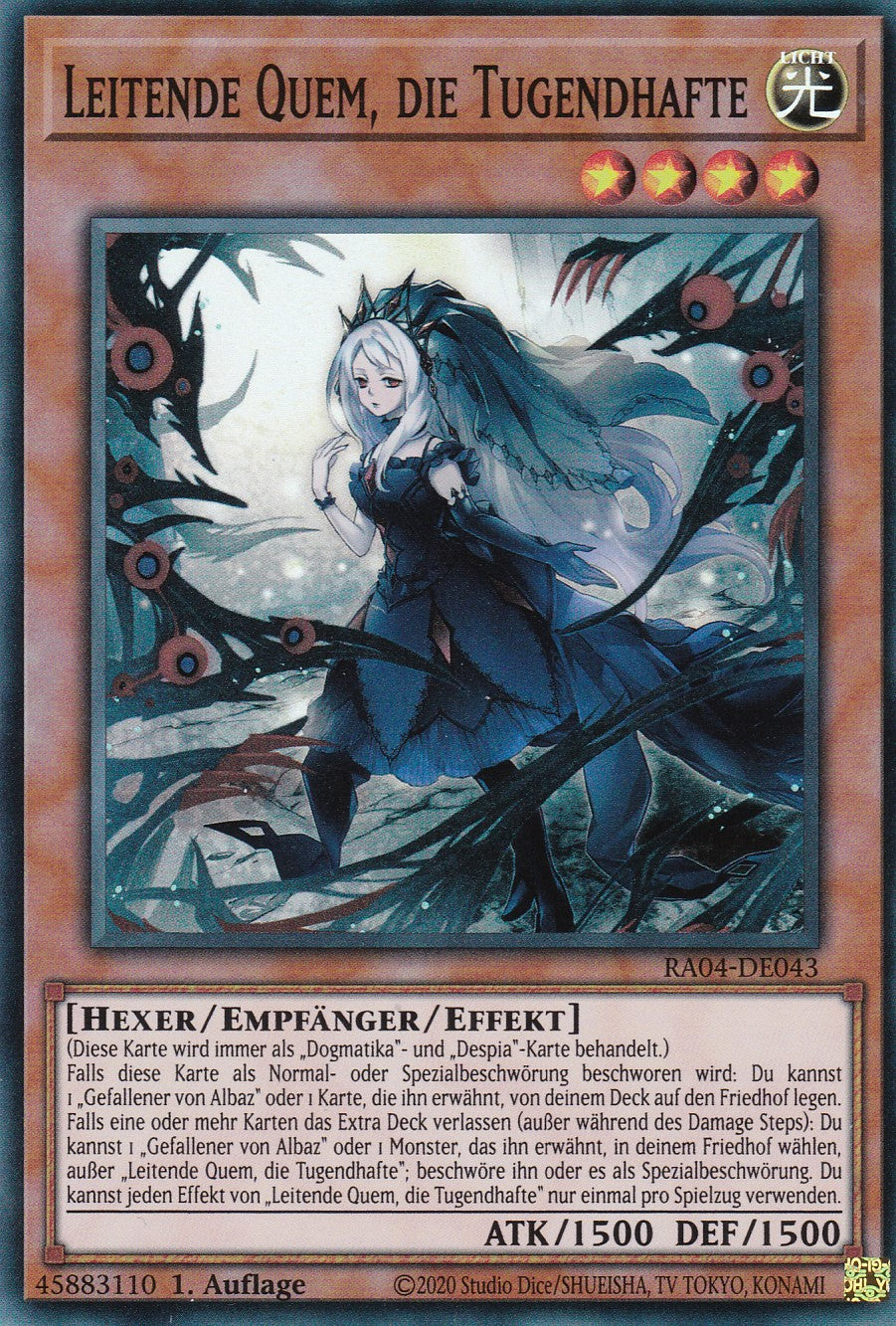 Leitende Quem, die Tugendhafte - RA04-DE043 - Super Rare - Deutsch - 1. Auflage - Quarter Century Stampede