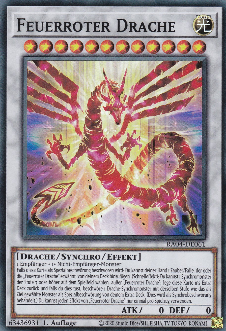 Feuerroter Drache - RA04-DE061 - Super Rare - Deutsch - 1. Auflage - Quarter Century Stampede