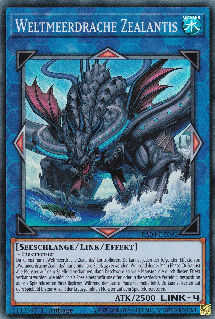 Weltmeerdrache Zealantis - RA04-DE082 - Super Rare - Deutsch - 1. Auflage - Quarter Century Stampede