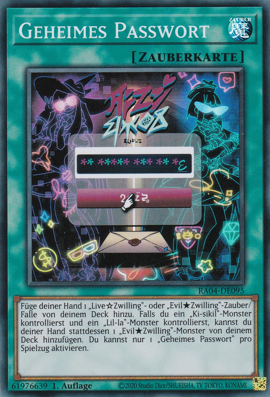 Geheimes Passwort - RA04-DE095 - Super Rare - Deutsch - 1. Auflage - Quarter Century Stampede