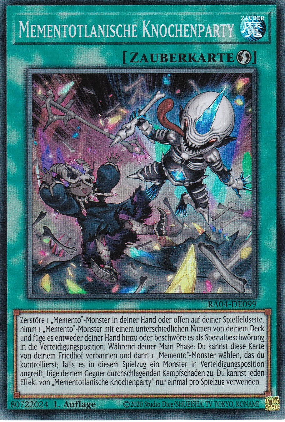 Mementotlanische Knochenparty - RA04-DE099 - Super Rare - Deutsch - 1. Auflage - Quarter Century Stampede