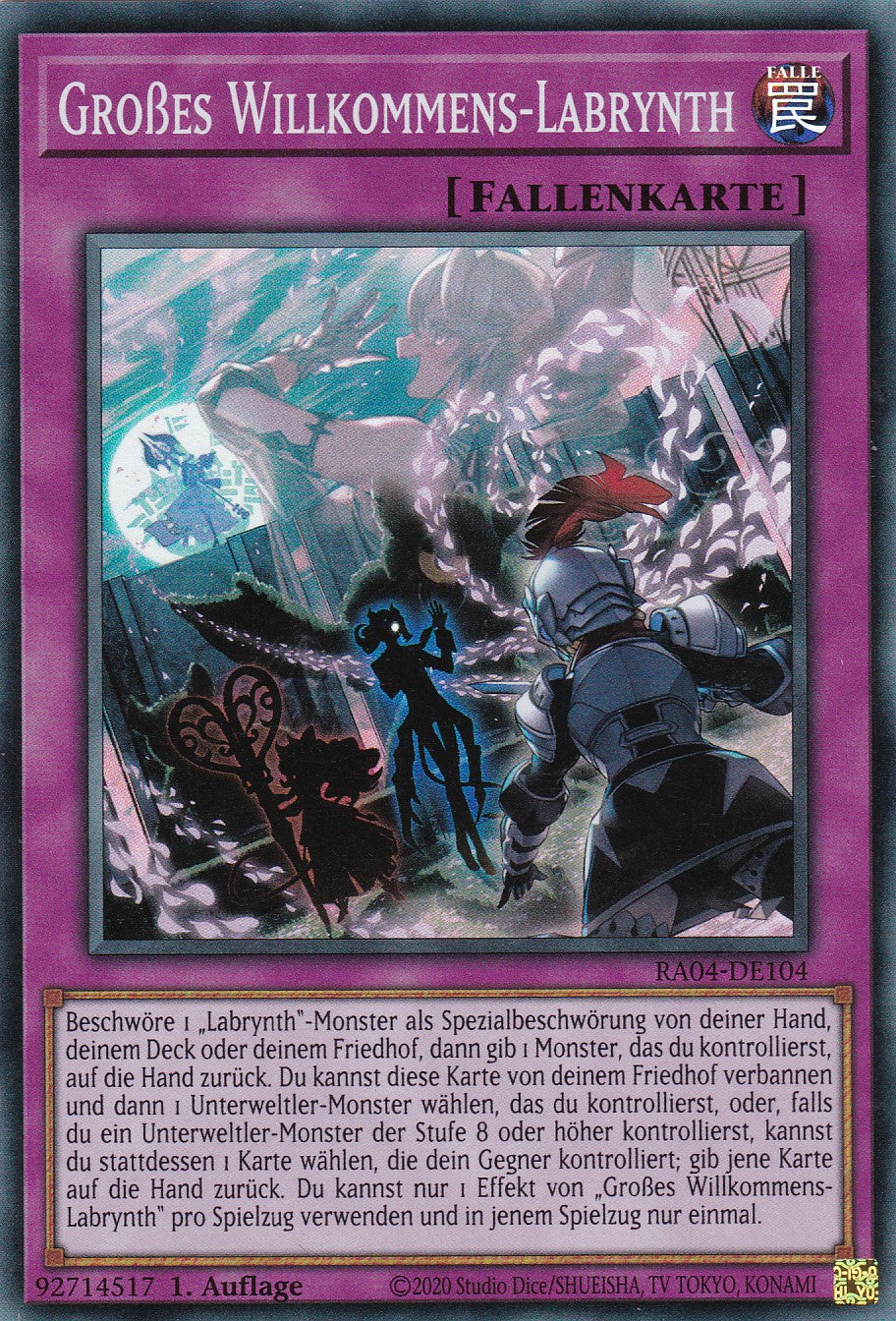 Großes Willkommens-Labrynth - RA04-DE104 - Super Rare - Deutsch - 1. Auflage - Quarter Century Stampede