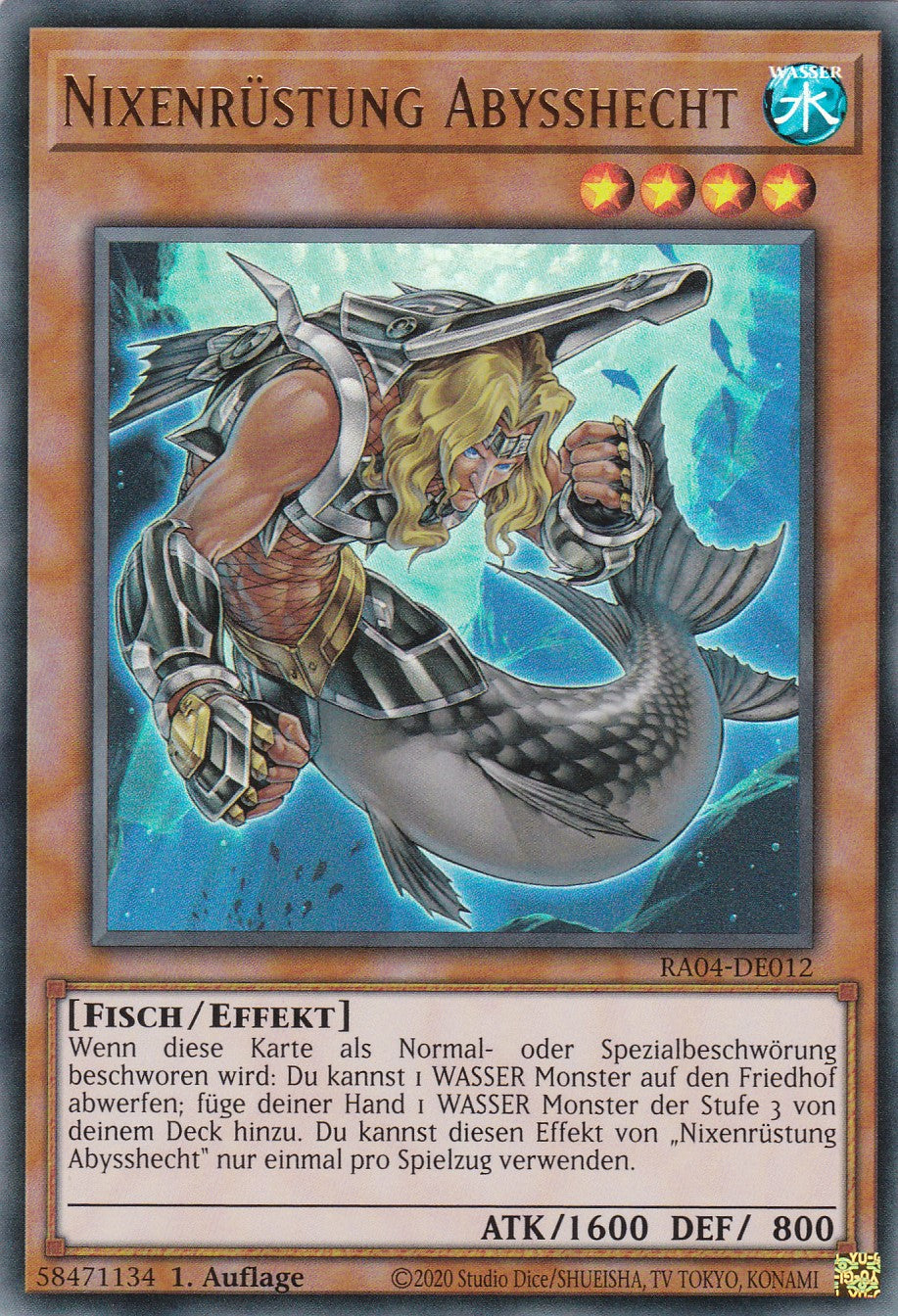 Nixenrüstung Abysshecht - RA04-DE012 - Ultra Rare - Deutsch - 1. Auflage - Quarter Century Stampede