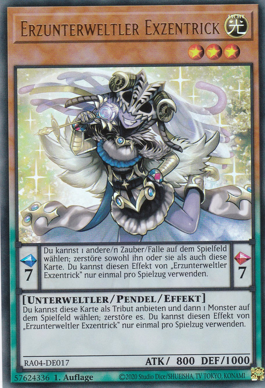Erzunterweltler Exzentrick - RA04-DE017 - Ultra Rare - Deutsch - 1. Auflage - Quarter Century Stampede