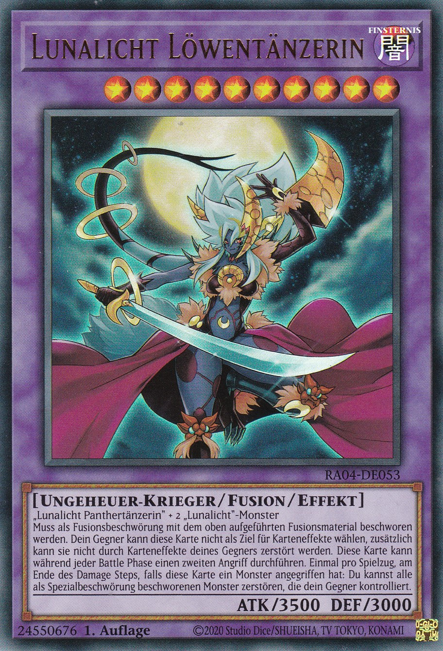 Lunalicht Löwentänzerin - RA04-DE053 - Ultra Rare - Deutsch - 1. Auflage - Quarter Century Stampede