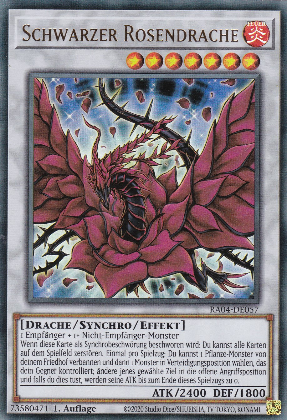 Schwarzer Rosendrache - RA04-DE057 - Ultra Rare - Deutsch - 1. Auflage - Quarter Century Stampede