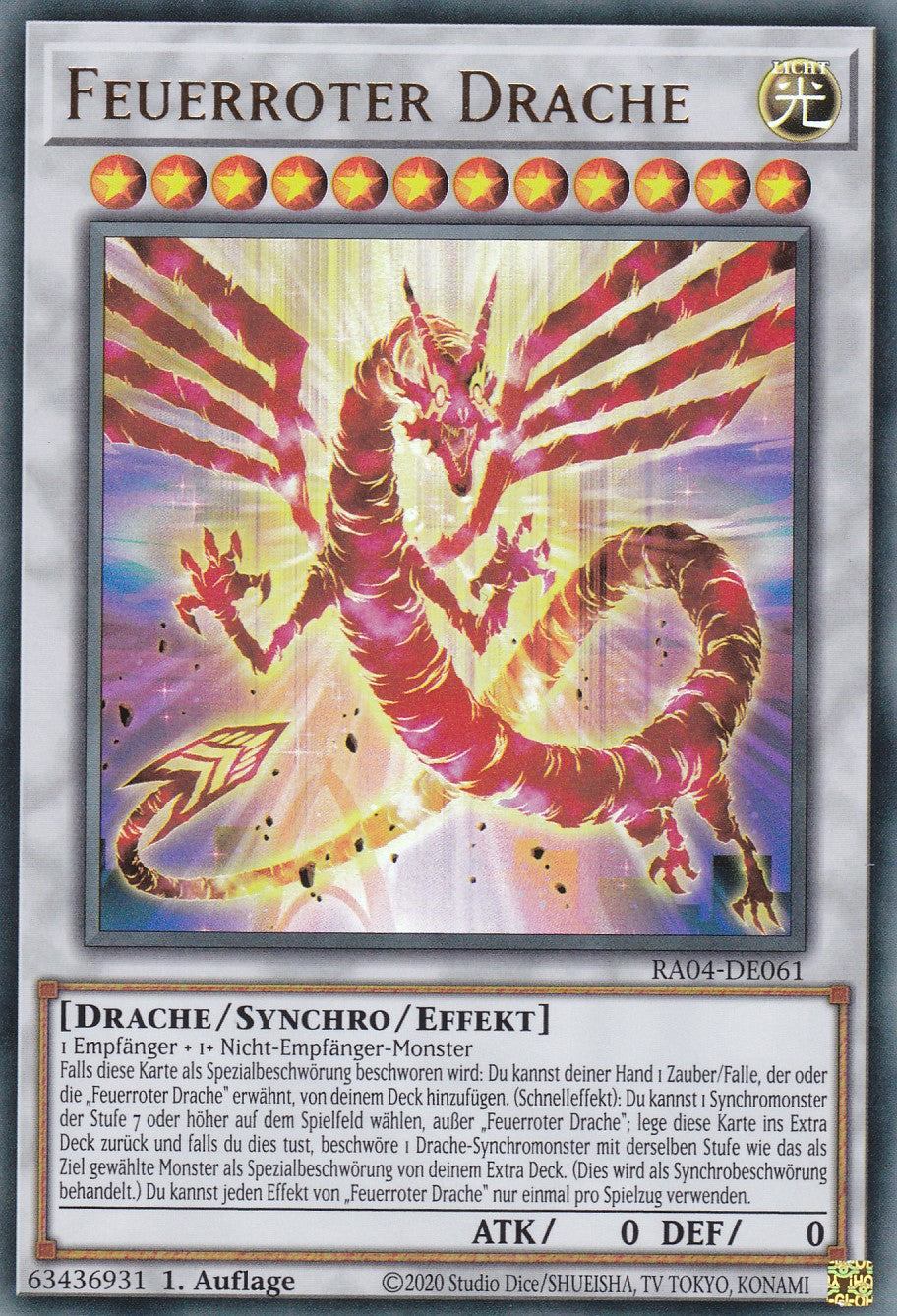 Feuerroter Drache - RA04-DE061 - Ultra Rare - Deutsch - 1. Auflage - Quarter Century Stampede