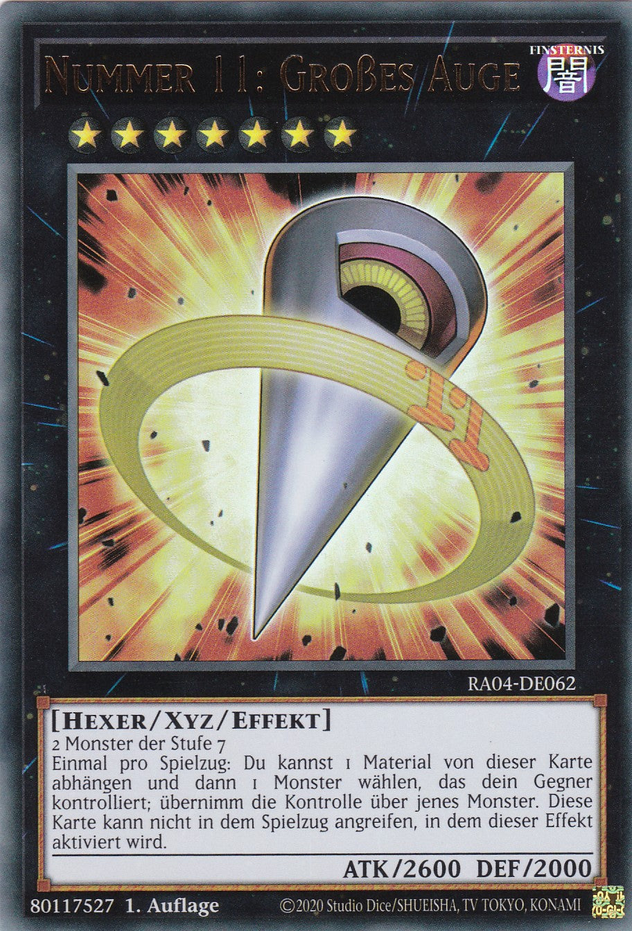 Nummer 11: Großes Auge - RA04-DE062 - Ultra Rare - Deutsch - 1. Auflage - Quarter Century Stampede