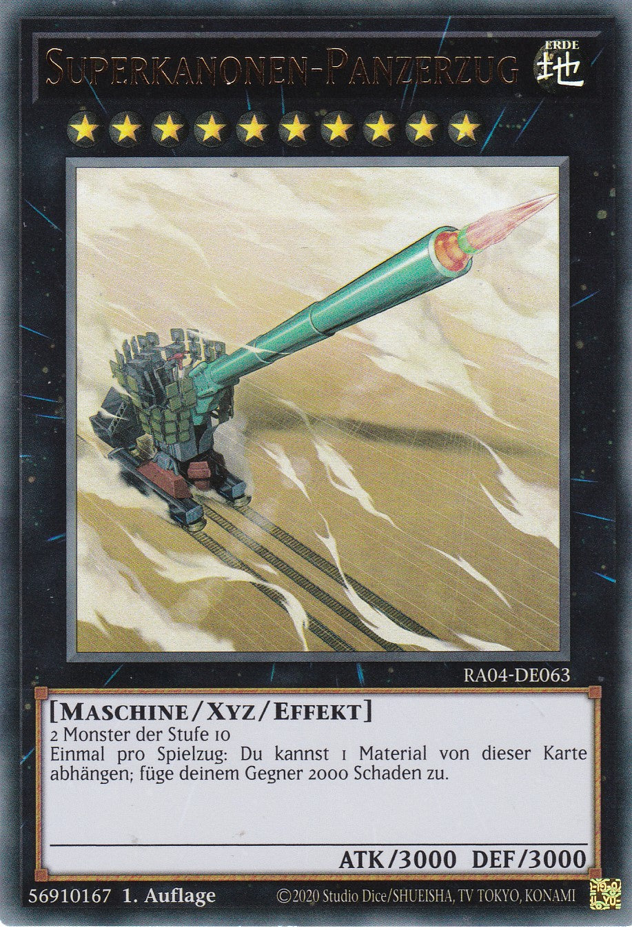 Superkanonen-Panzerzug - RA04-DE063 - Ultra Rare - Deutsch - 1. Auflage - Quarter Century Stampede