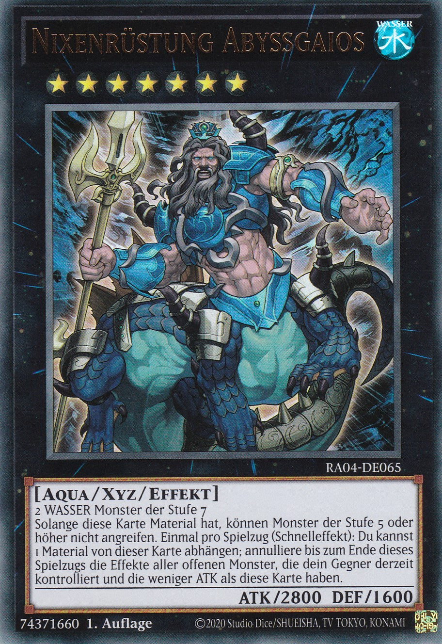 Nixenrüstung Abyssgaios - RA04-DE065 - Ultra Rare - Deutsch - 1. Auflage - Quarter Century Stampede