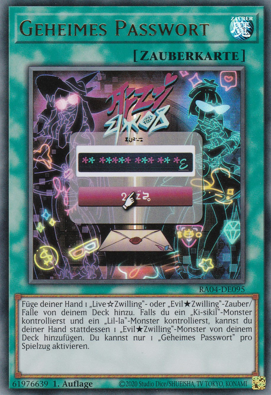 Geheimes Passwort - RA04-DE095 - Ultra Rare - Deutsch - 1. Auflage - Quarter Century Stampede