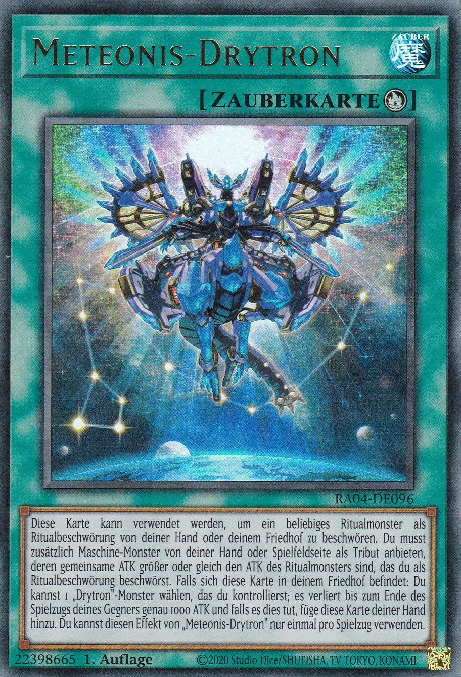 Meteonis-Drytron - RA04-DE096 - Ultra Rare - Deutsch - 1. Auflage - Quarter Century Stampede