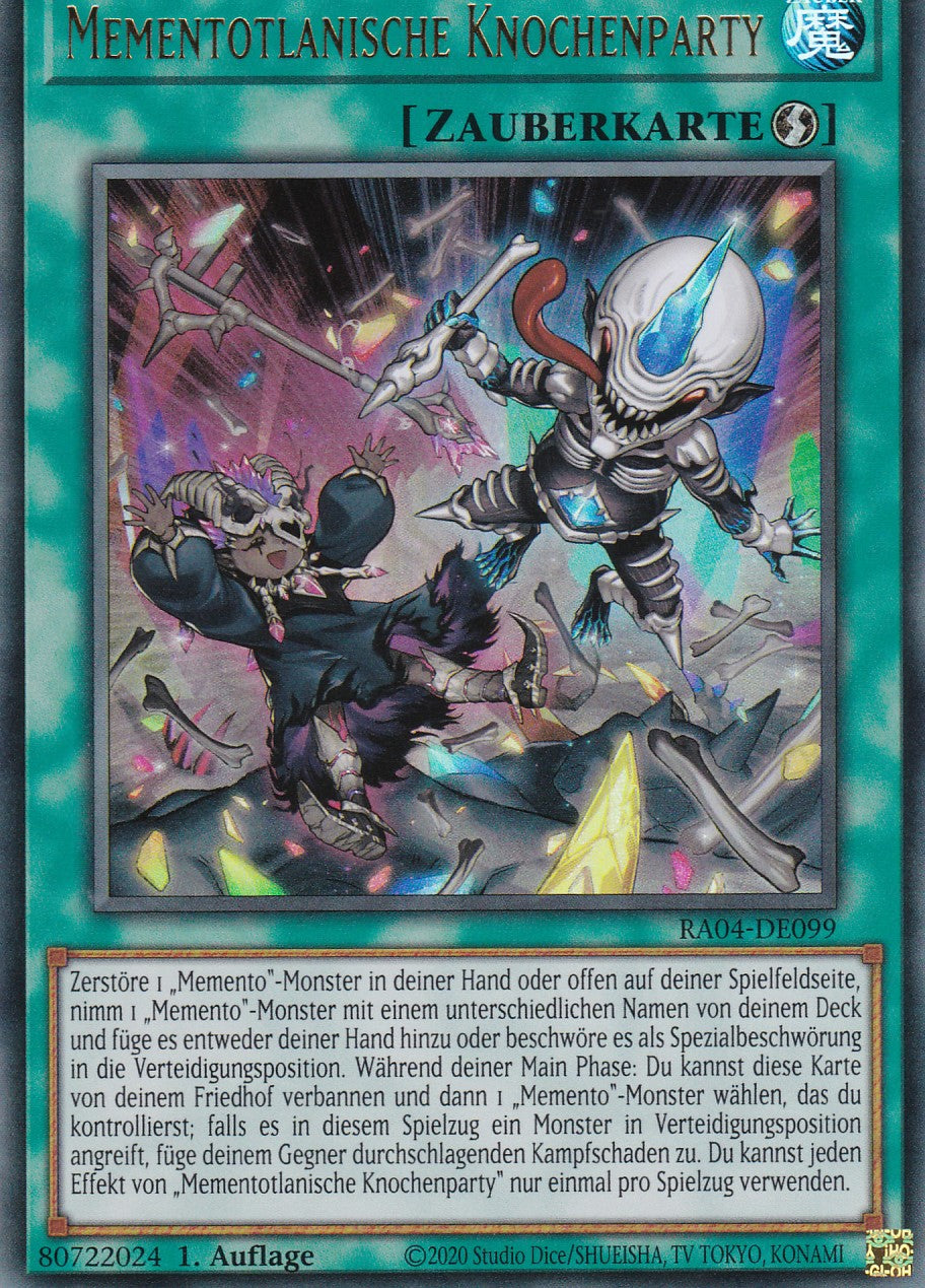 Mementotlanische Knochenparty - RA04-DE099 - Ultra Rare - Deutsch - 1. Auflage - Quarter Century Stampede