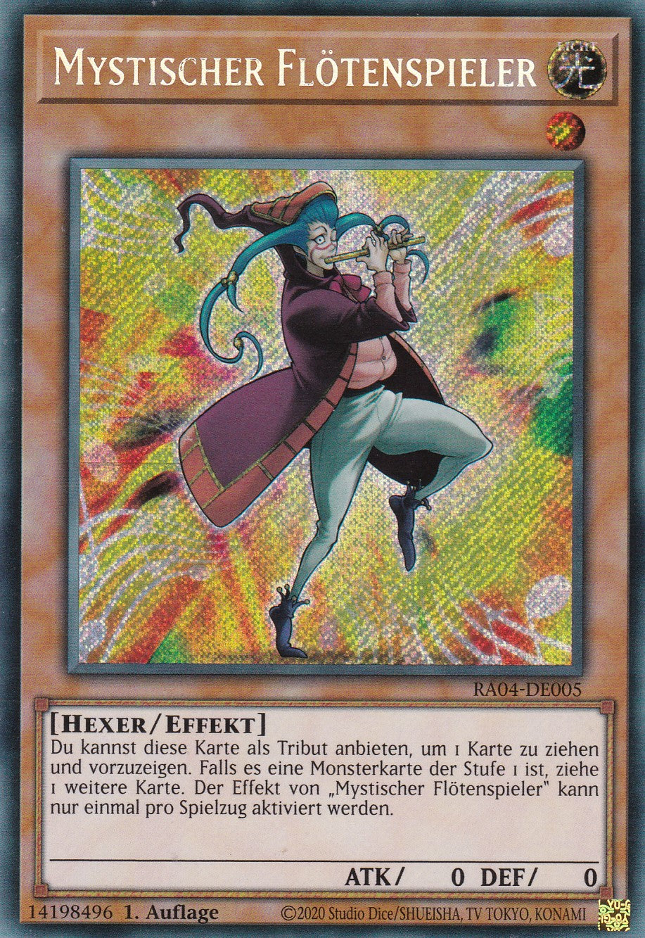 Mystischer Flötenspieler - RA04-DE005 - Secret Rare - Deutsch - 1. Auflage - Quarter Century Stampede