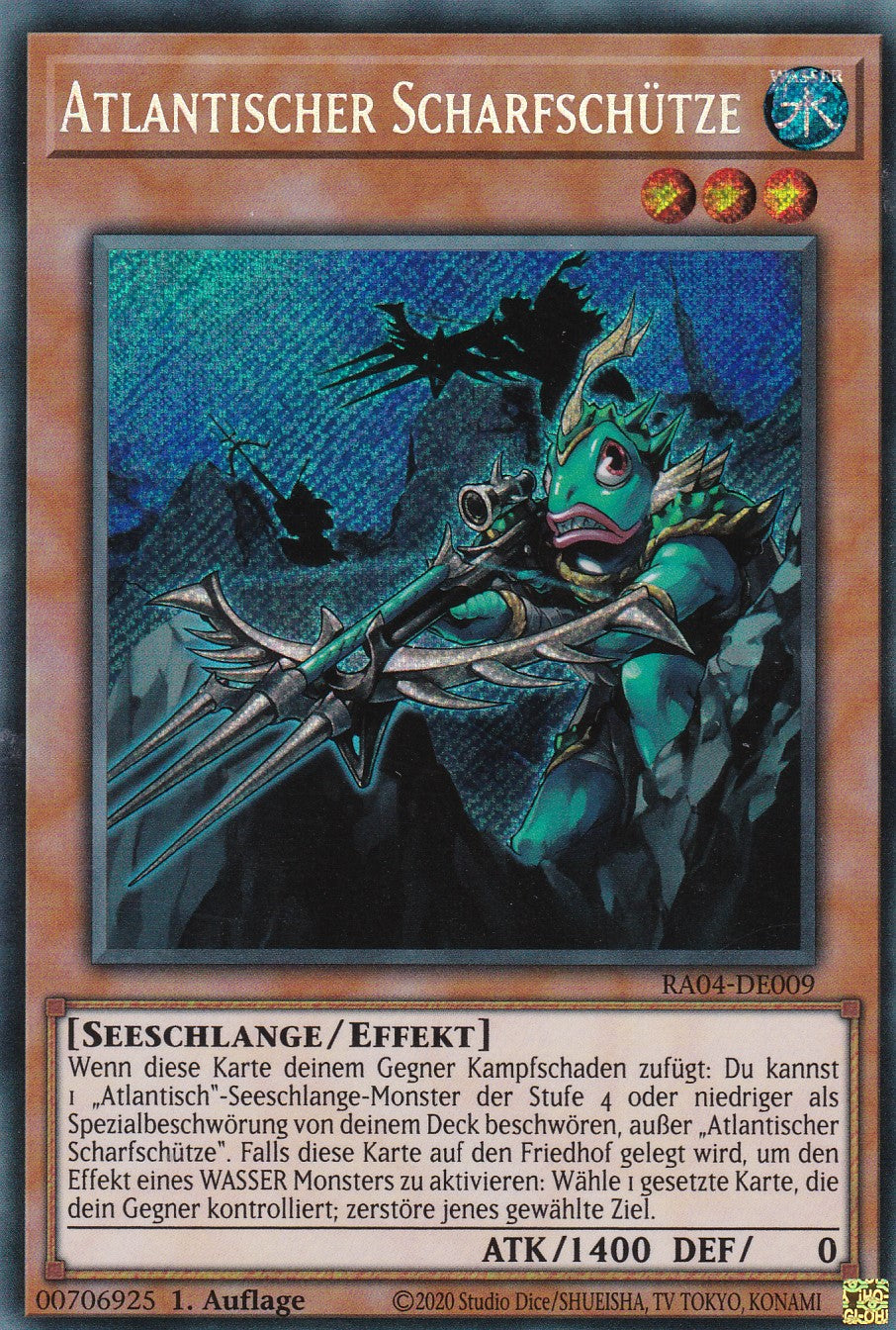 Atlantischer Scharfschütze - RA04-DE009 - Secret Rare - Deutsch - 1. Auflage - Quarter Century Stampede