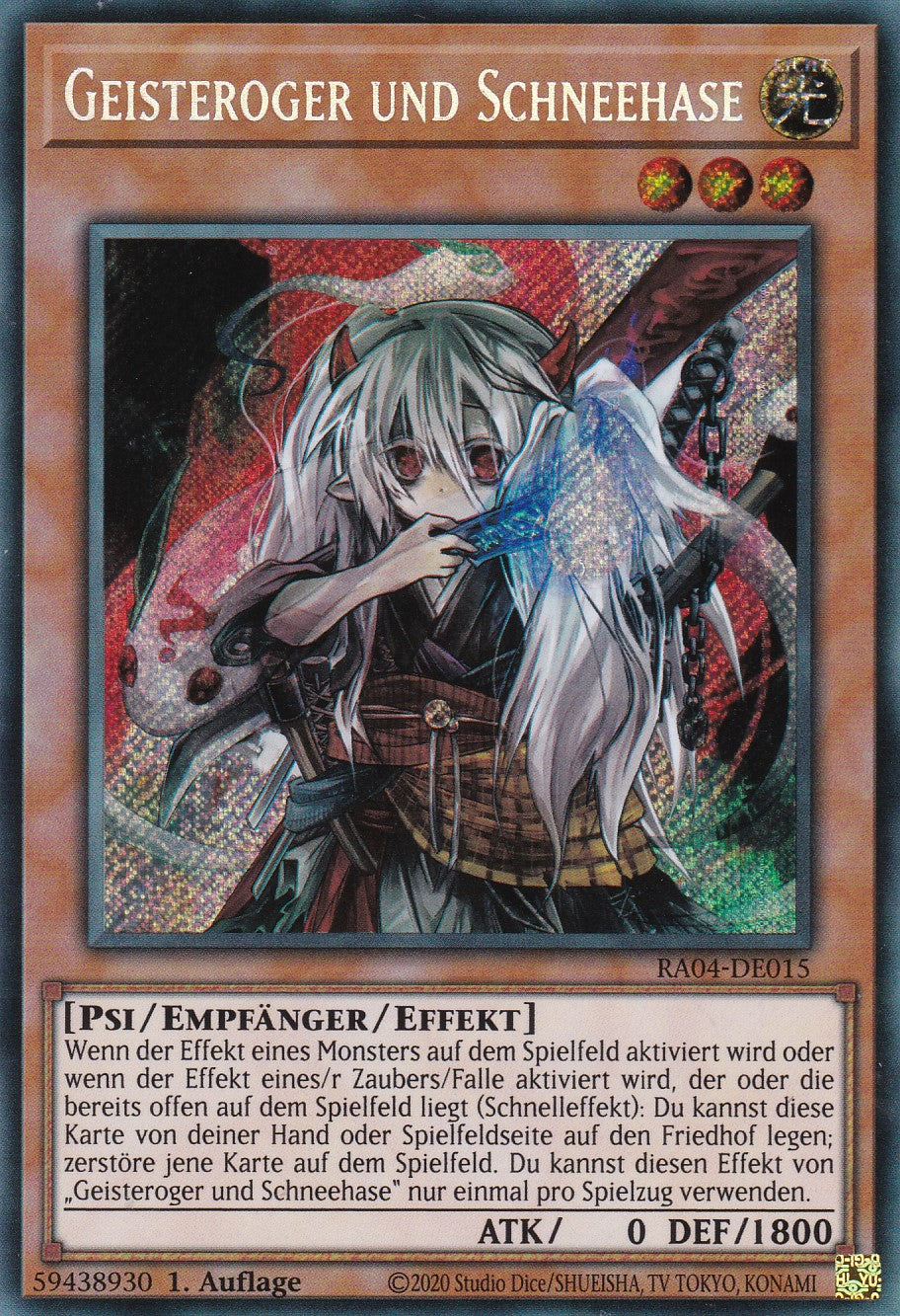 Geisteroger und Schneehase - RA04-DE015 - Secret Rare - Deutsch - 1. Auflage - Quarter Century Stampede